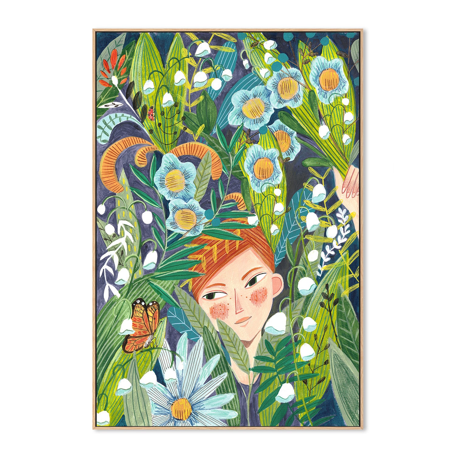 wall-art-print-canvas-poster-framed-Woman in nature-4