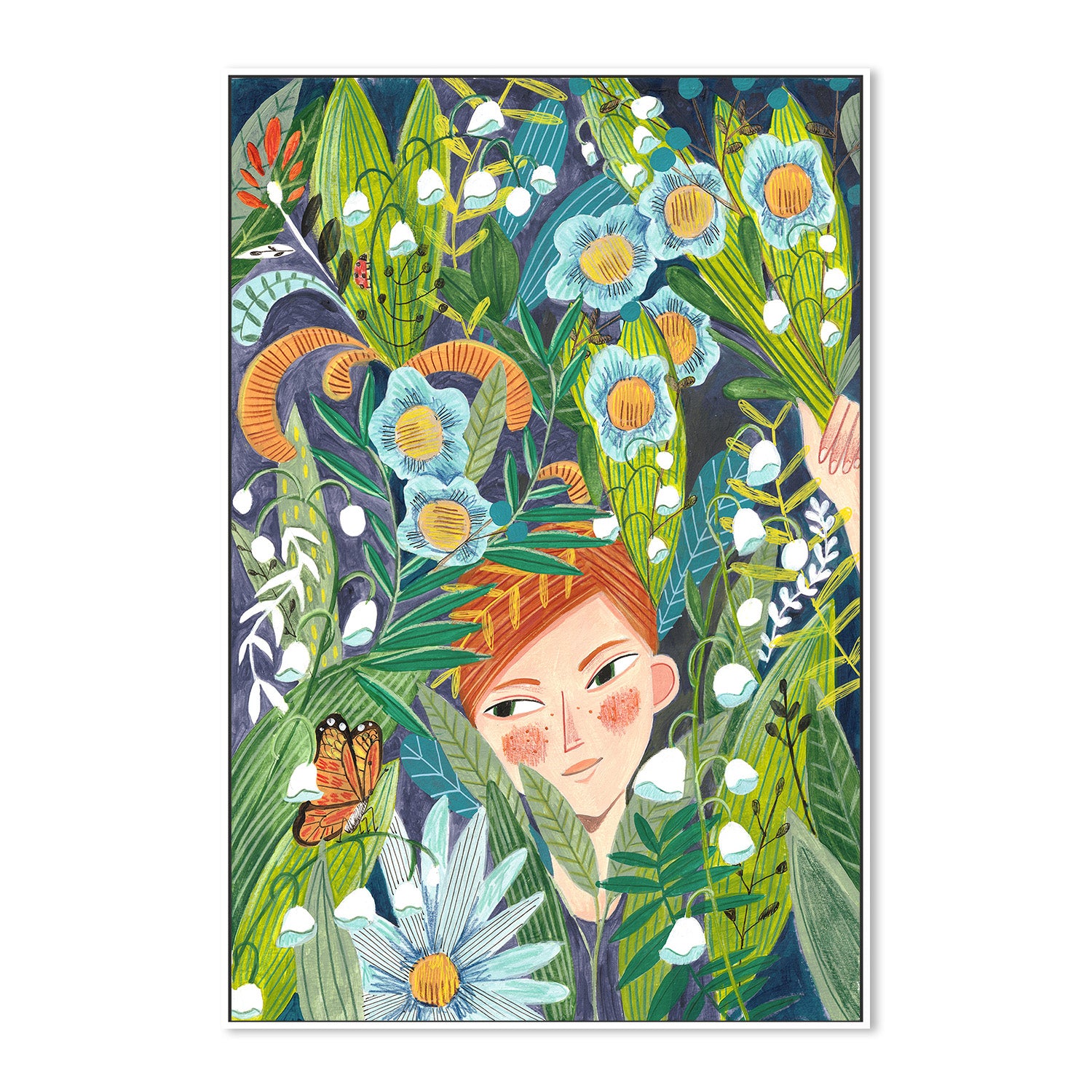 wall-art-print-canvas-poster-framed-Woman in nature-5