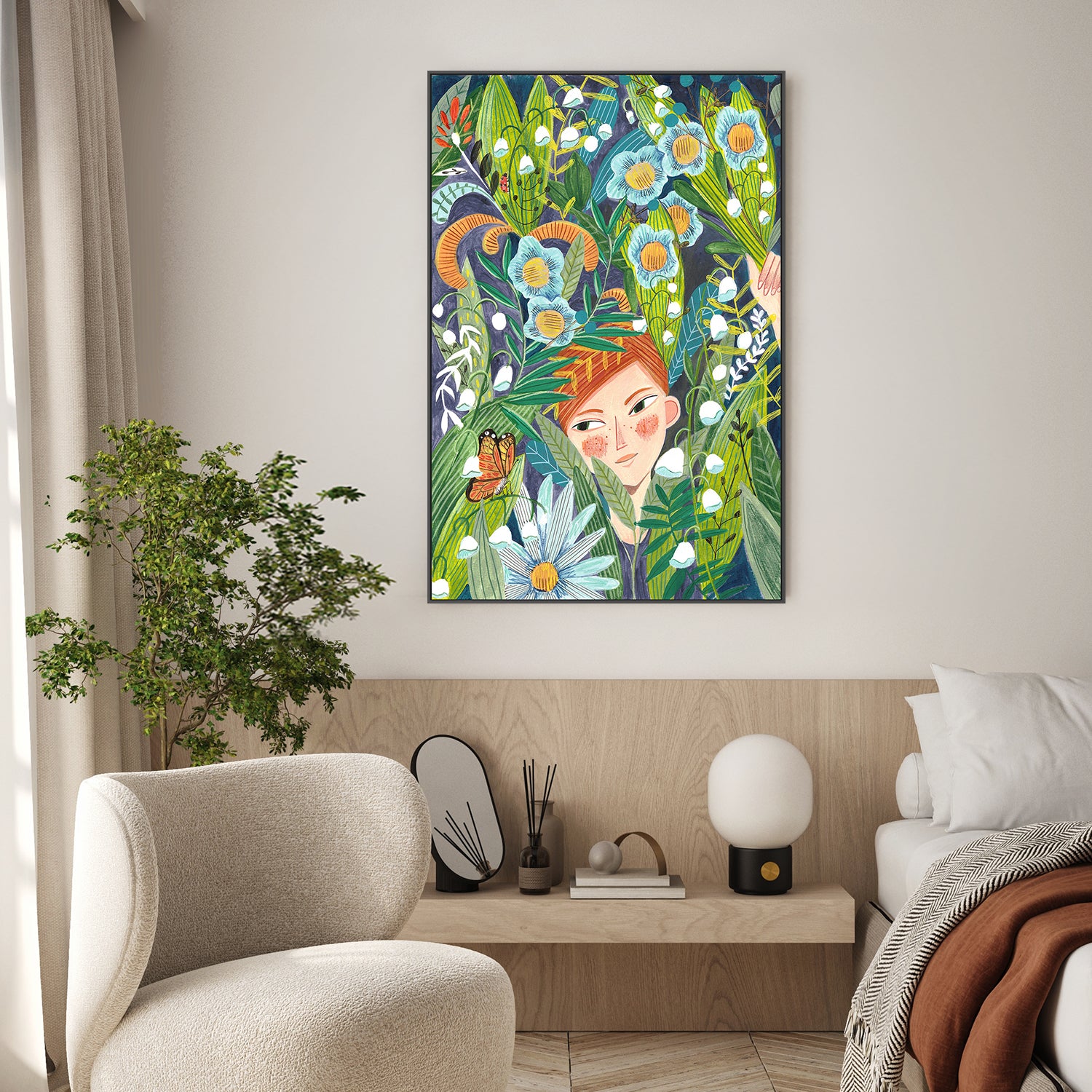wall-art-print-canvas-poster-framed-Woman in nature-8