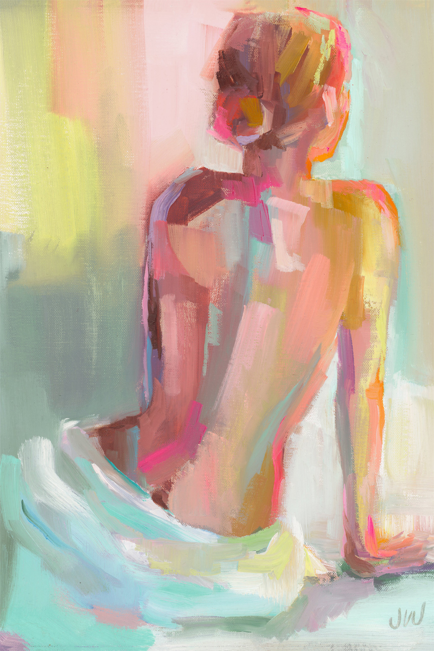 wall-art-print-canvas-poster-framed-Woman Posing , By Jenny Westenhofer Art-1
