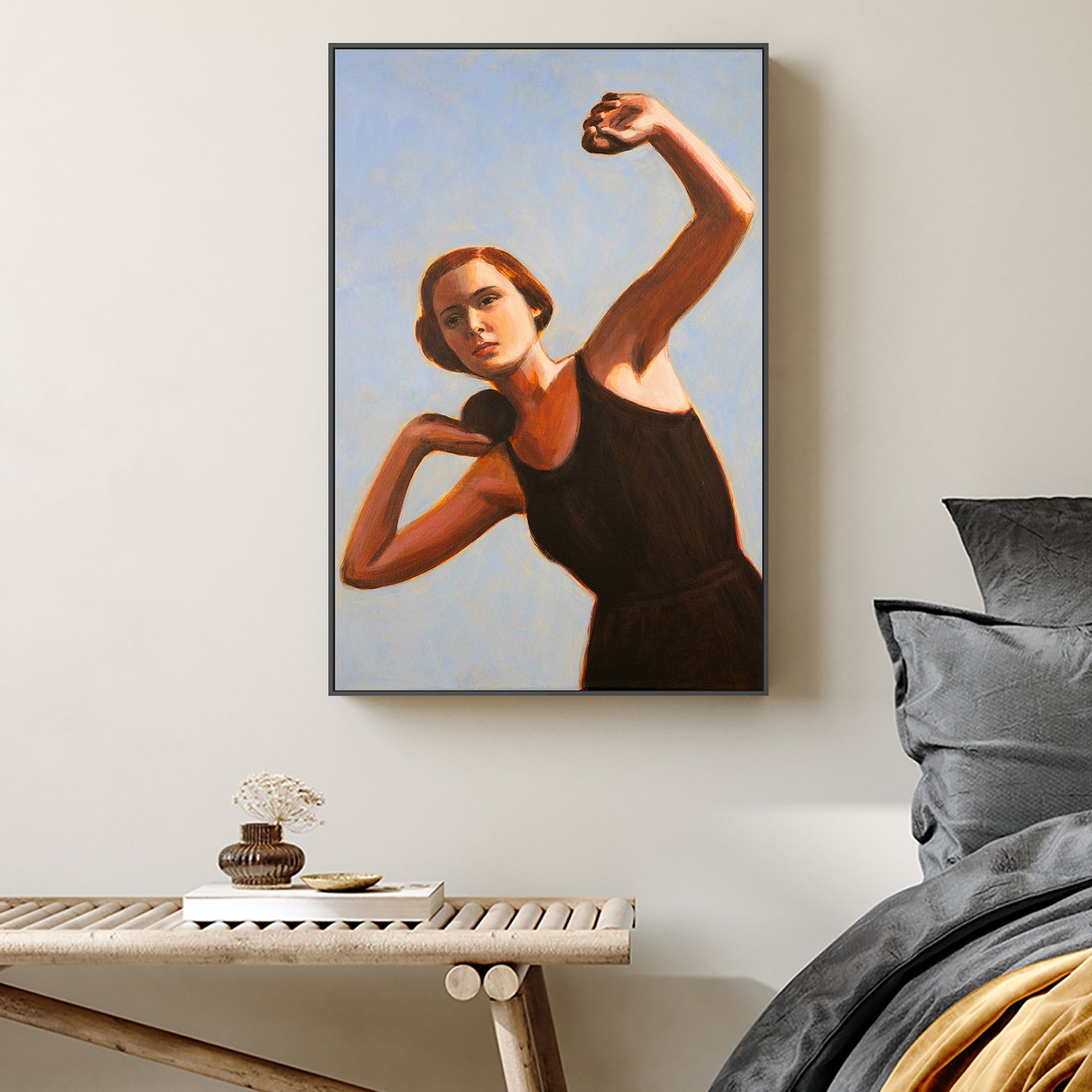 wall-art-print-canvas-poster-framed-Woman Shot Putter , By Sarah Morrissette-2
