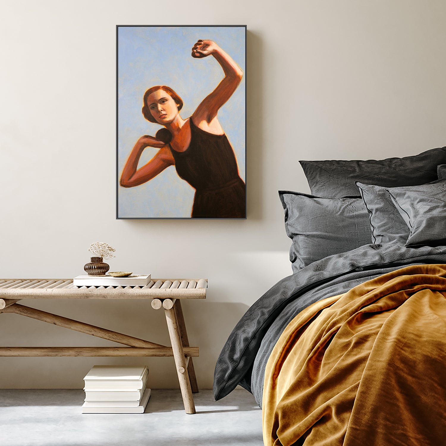wall-art-print-canvas-poster-framed-Woman Shot Putter , By Sarah Morrissette-7