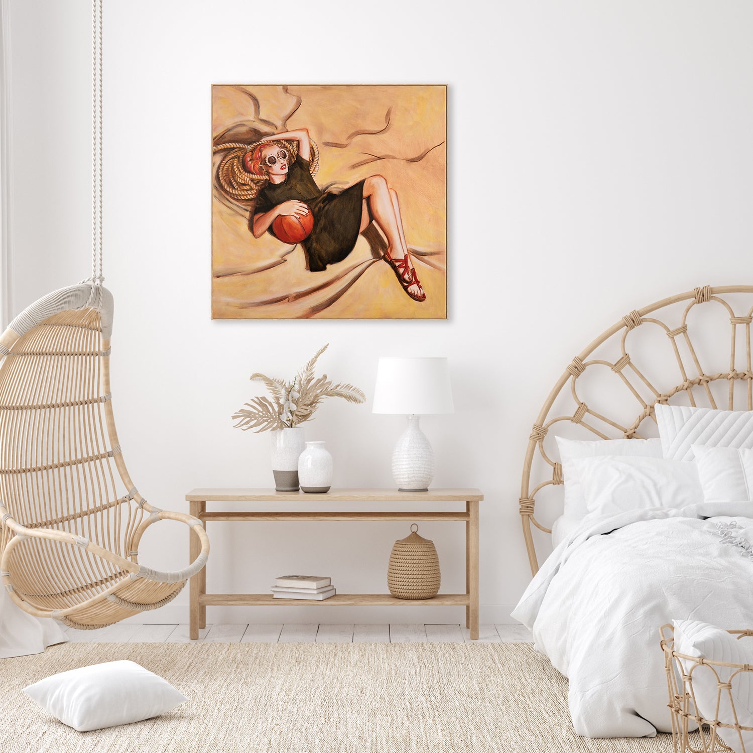 wall-art-print-canvas-poster-framed-Woman With Ball , By Sarah Morrissette-7