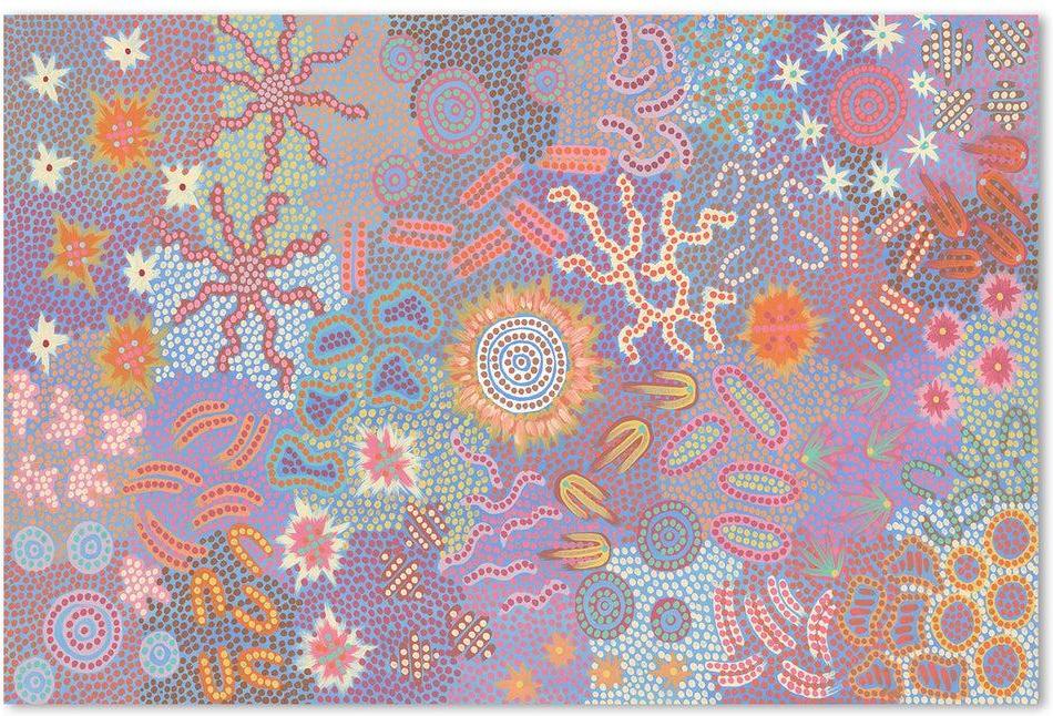 wall-art-print-canvas-poster-framed-Woman's Dream-by-Michelle Possum Nungurrayi-Gioia Wall Art