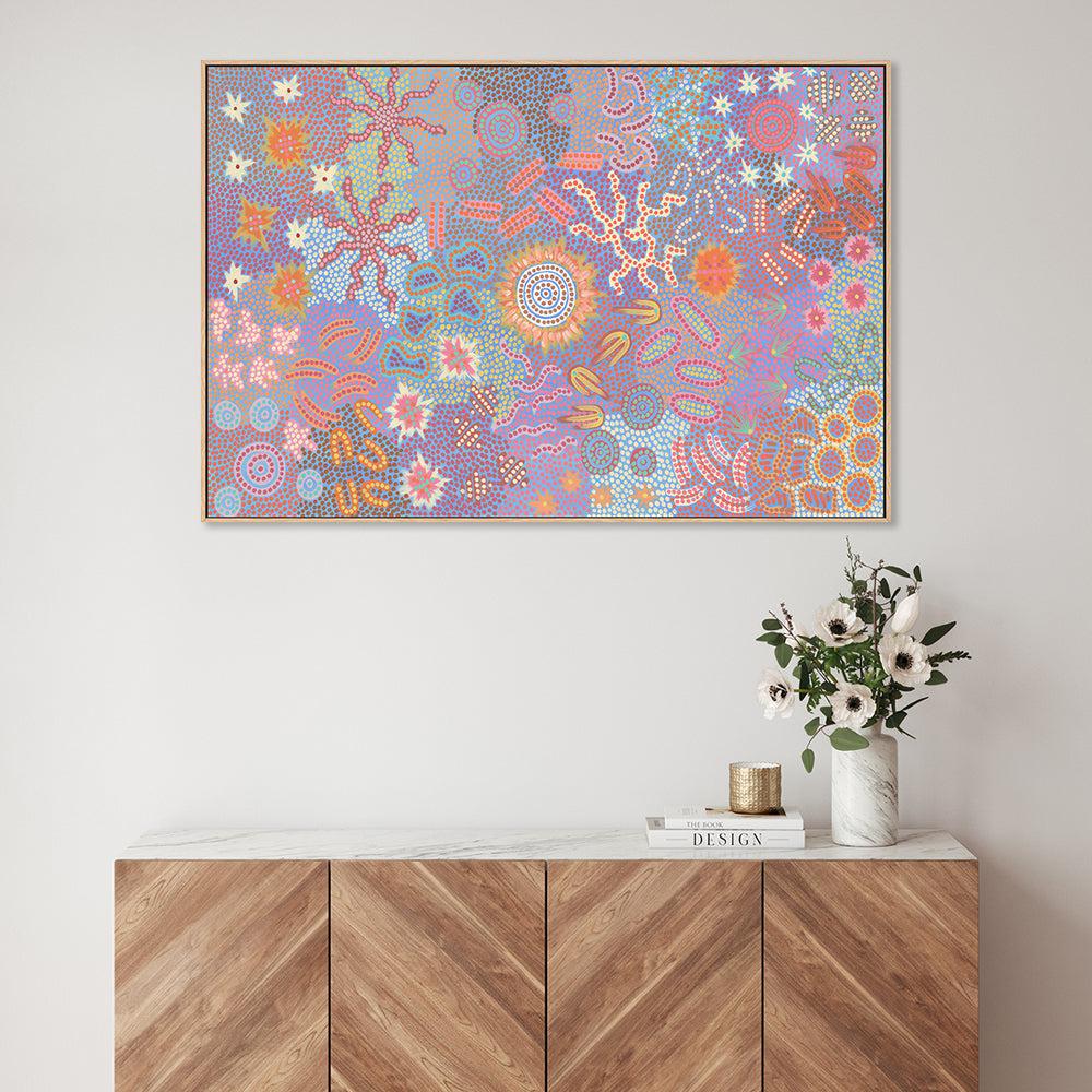 Woman’s Dream By Michelle Possum Nungurrayi Aboriginal Painting Print