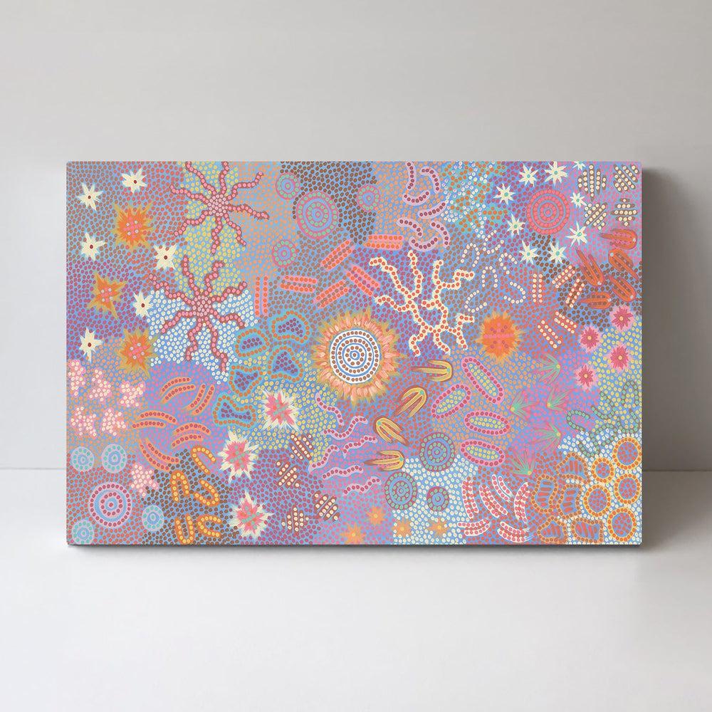 wall-art-print-canvas-poster-framed-Woman's Dream-by-Michelle Possum Nungurrayi-Gioia Wall Art