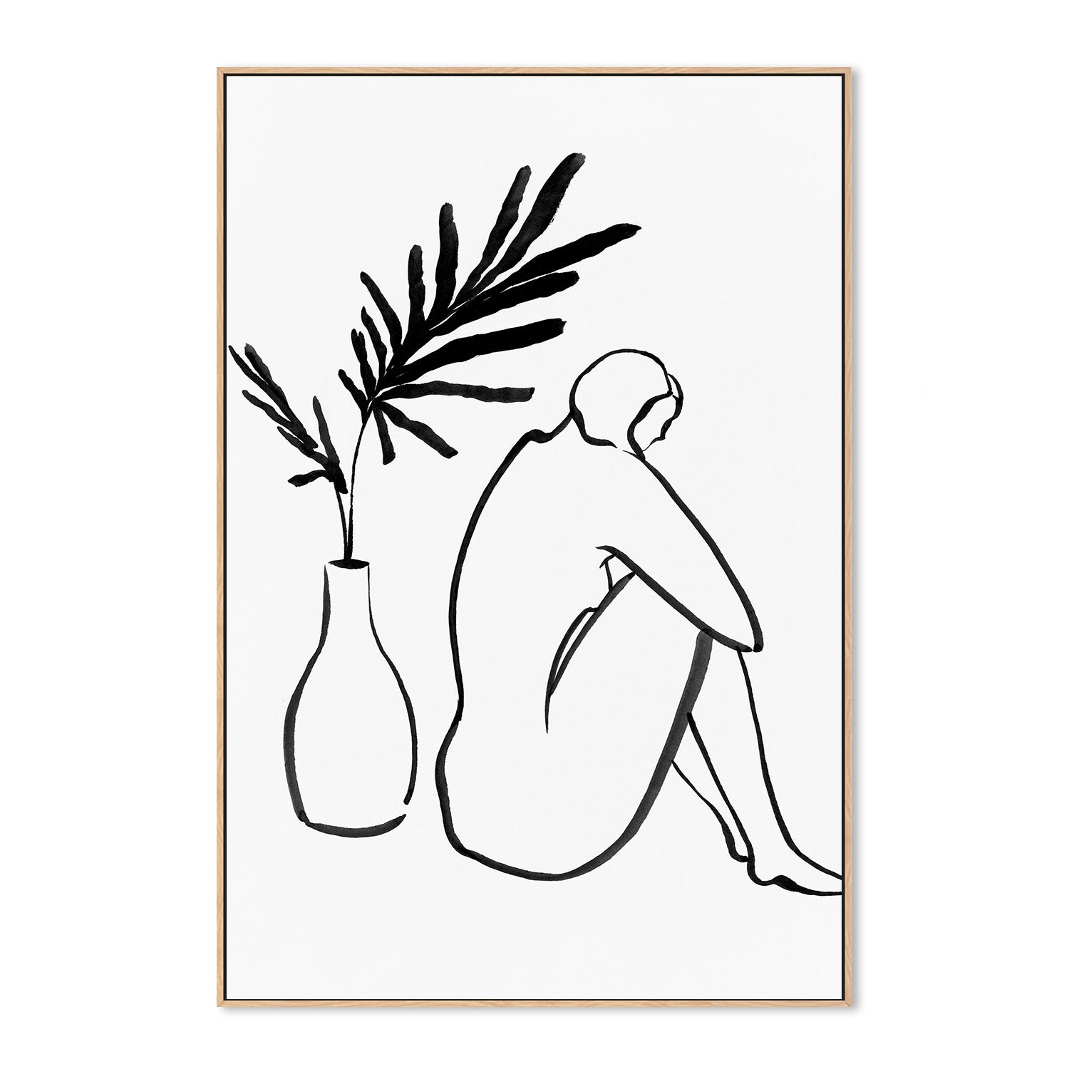wall-art-print-canvas-poster-framed-Women And Vase-4