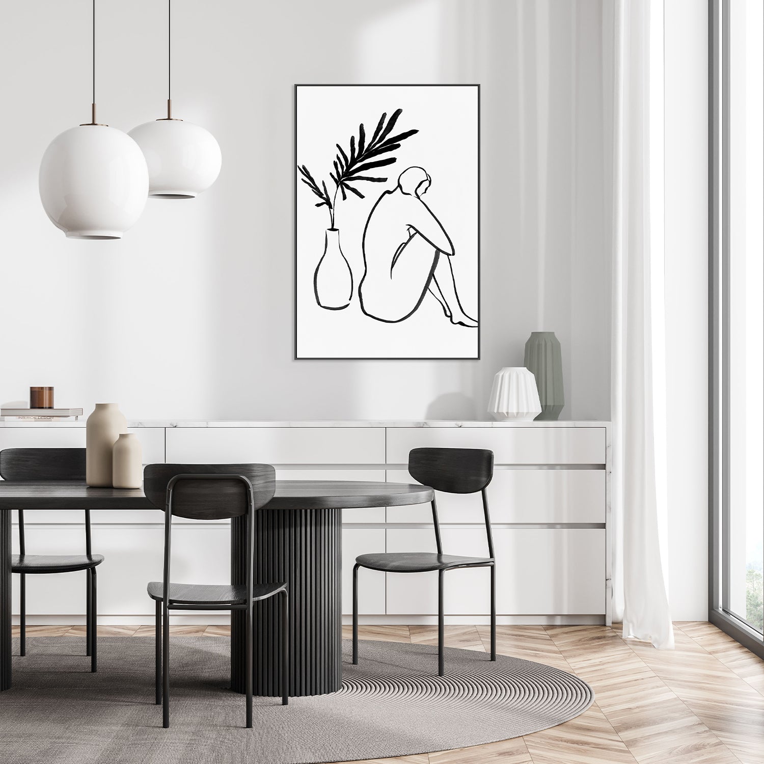 wall-art-print-canvas-poster-framed-Women And Vase-7