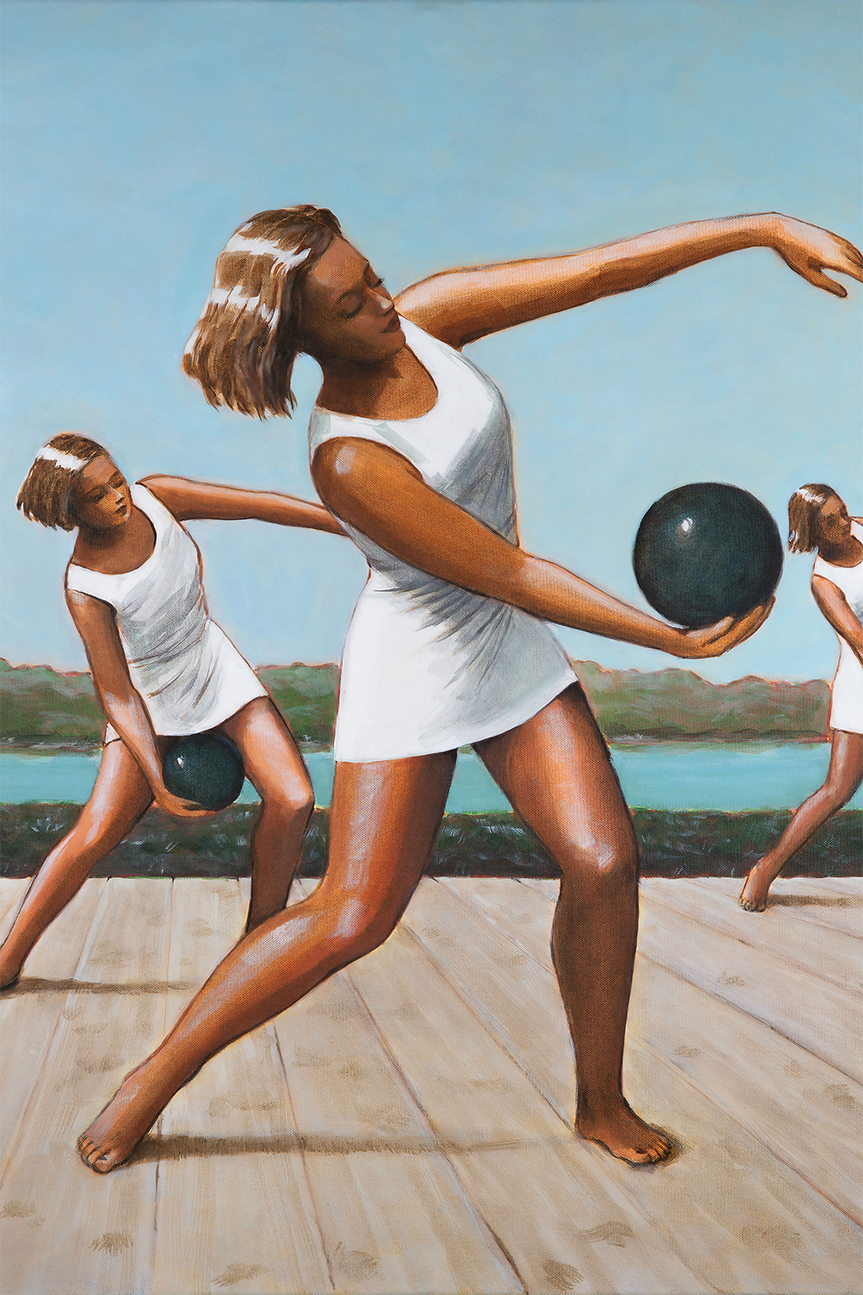 wall-art-print-canvas-poster-framed-Women Exercising , By Sarah Morrissette-1