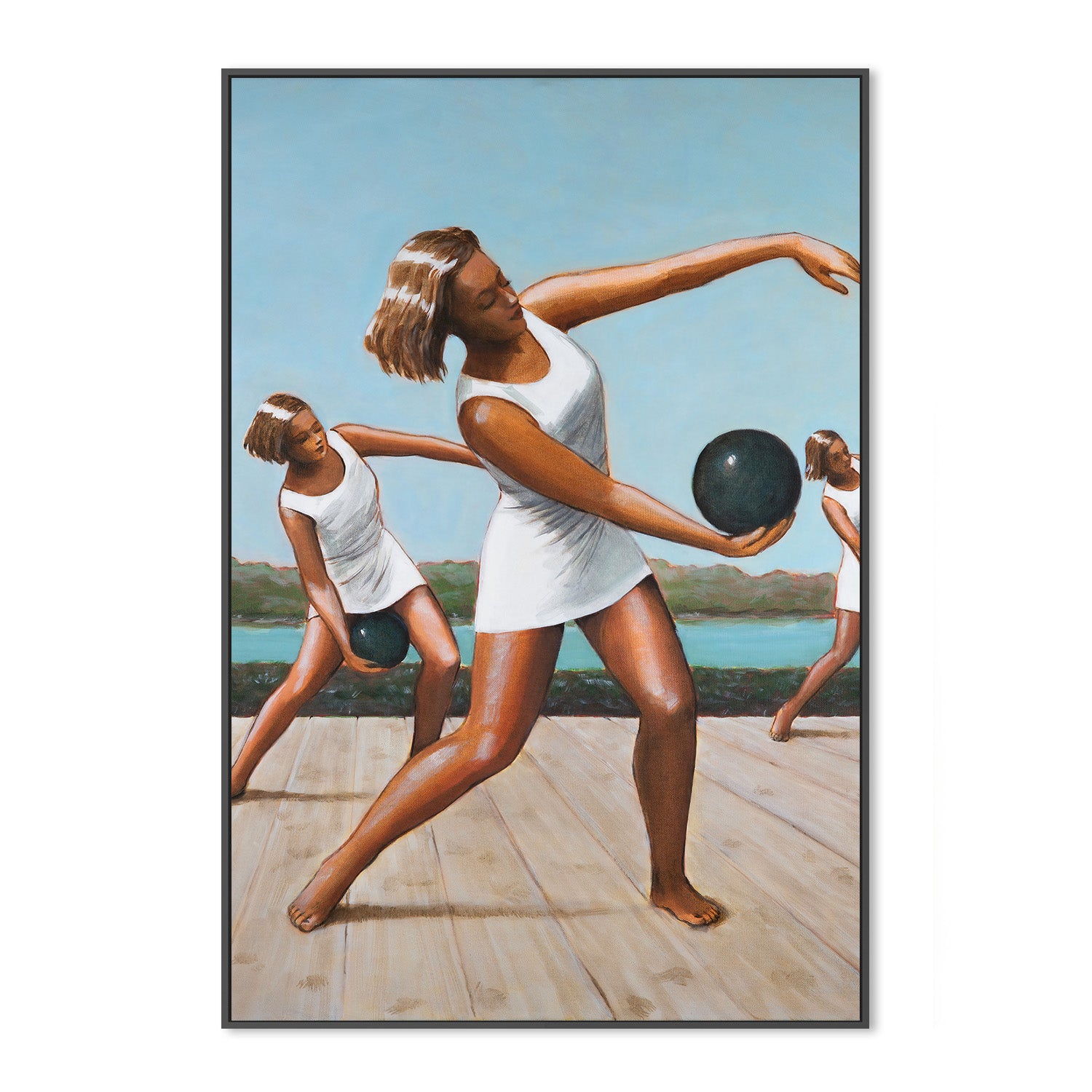 wall-art-print-canvas-poster-framed-Women Exercising , By Sarah Morrissette-3