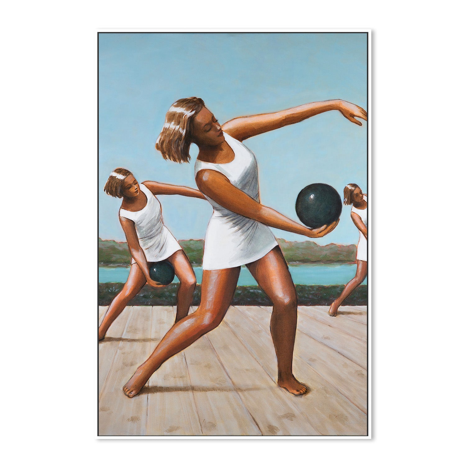 wall-art-print-canvas-poster-framed-Women Exercising , By Sarah Morrissette-5