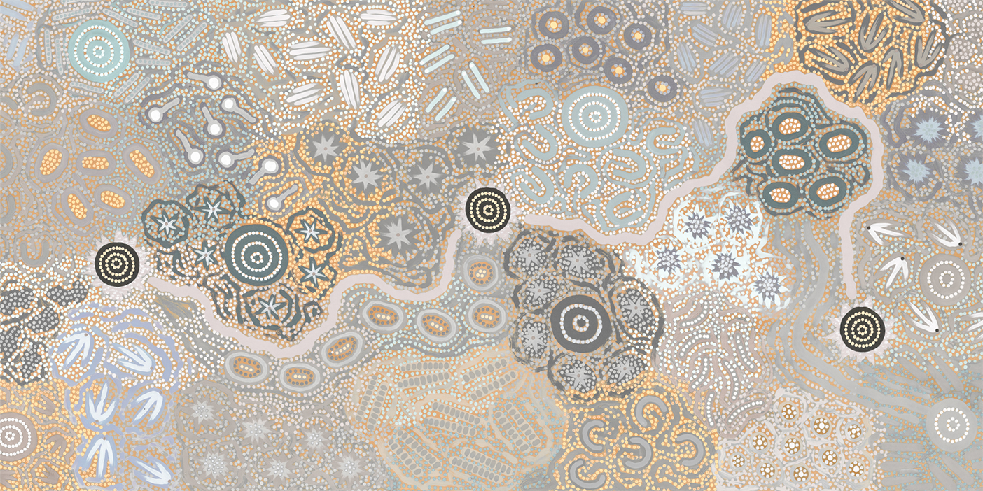 wall-art-print-canvas-poster-framed-Women's Ceremony Dancing Feather, Light Pastel Tone , By Azeza Possum-1