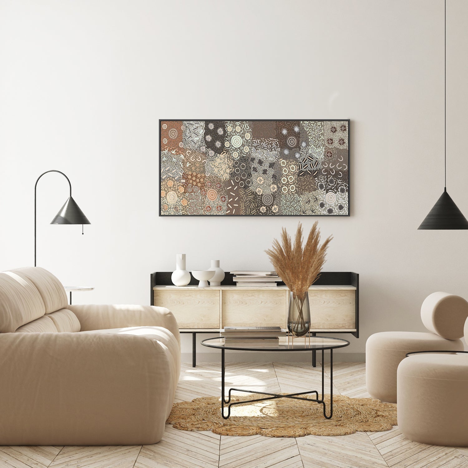 wall-art-print-canvas-poster-framed-Women's Love Story, Warm Earthy Tone , By Azeza Possum-7