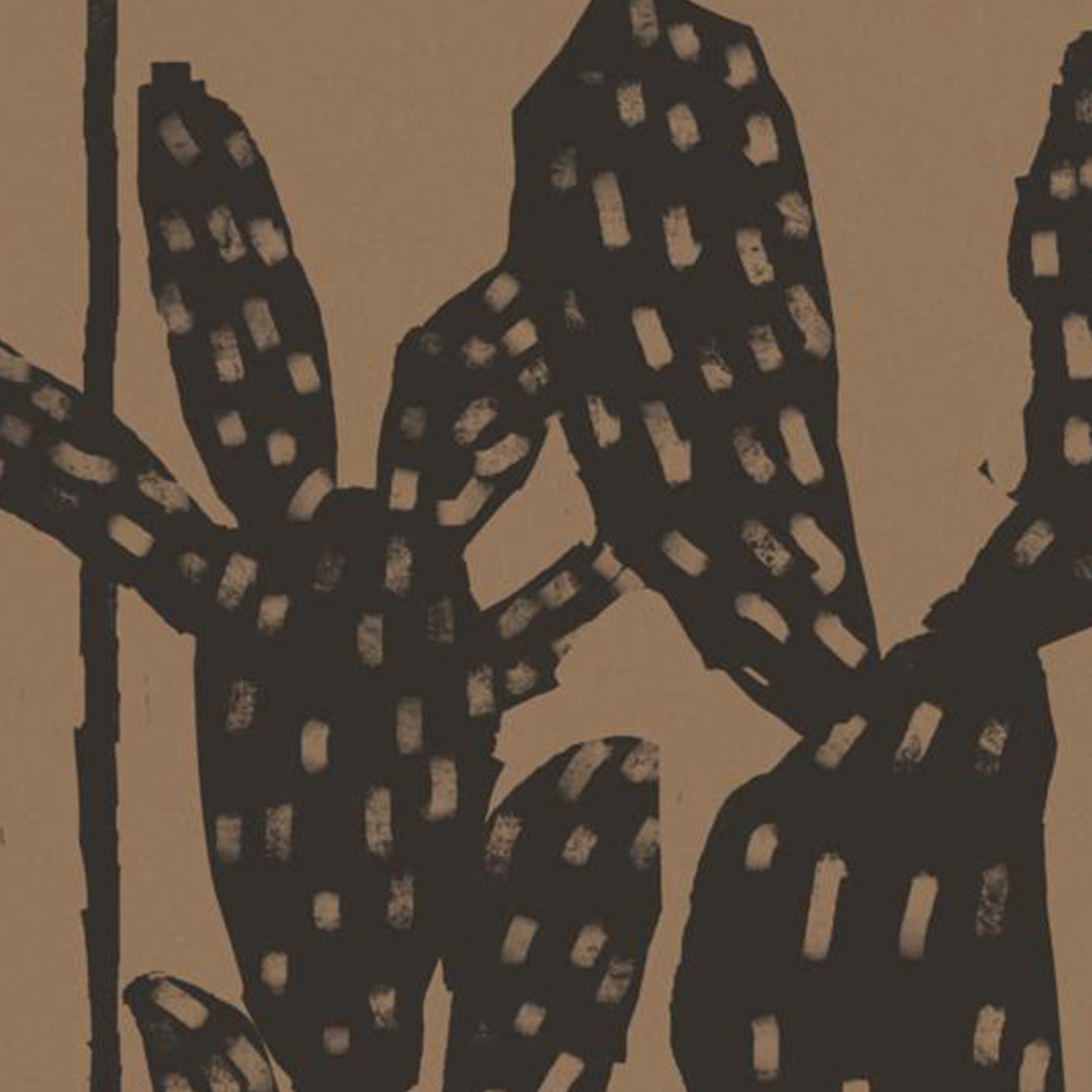 wall-art-print-canvas-poster-framed-Woodcut Cactus, Style A, Natural-10