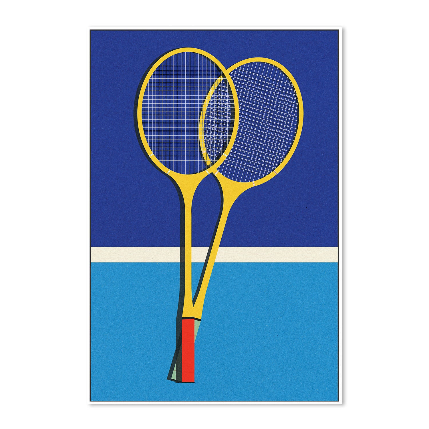 wall-art-print-canvas-poster-framed-Wooden Badminton Rackets-5
