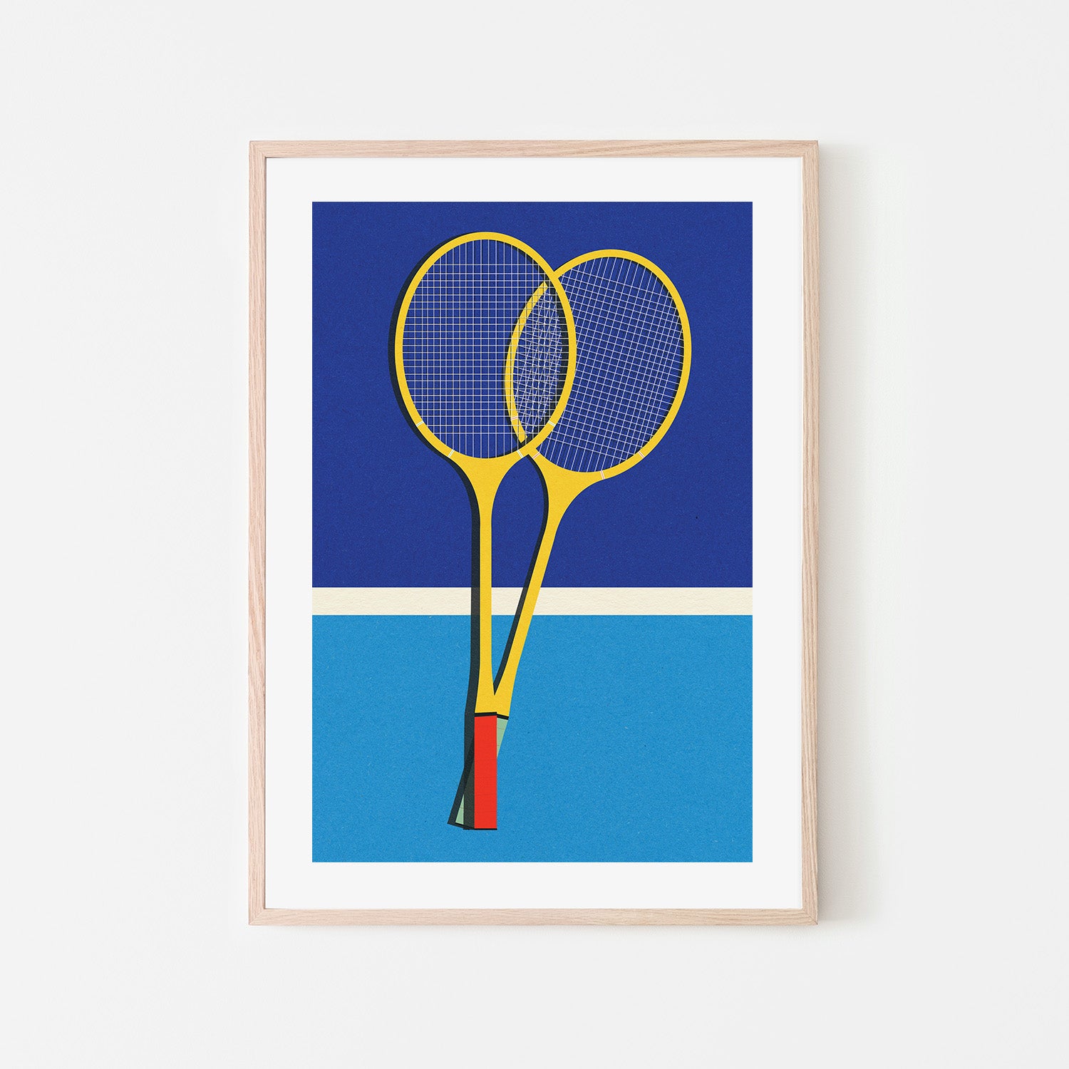 wall-art-print-canvas-poster-framed-Wooden Badminton Rackets-6