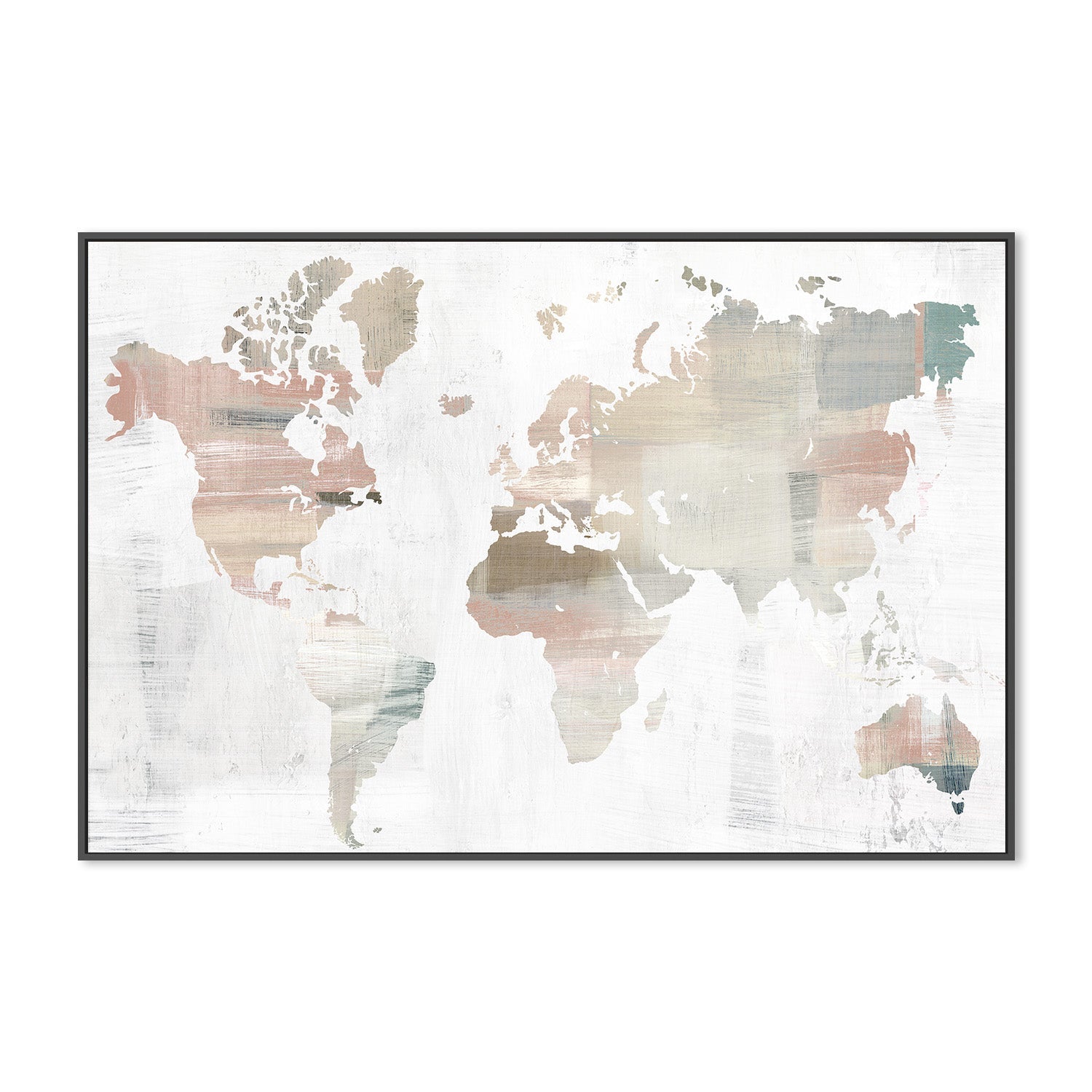 wall-art-print-canvas-poster-framed-World Traveler's Map , By Isabelle Z-3