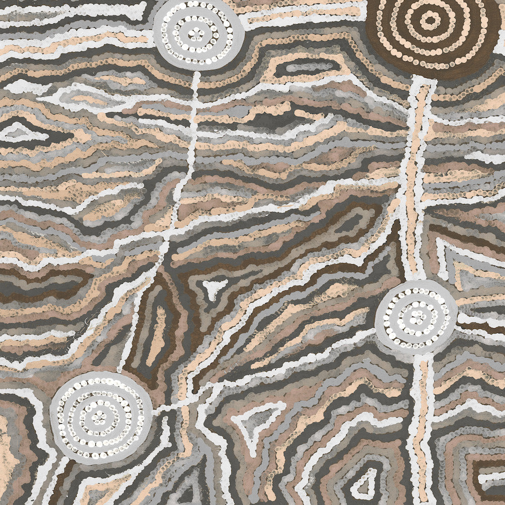 wall-art-print-canvas-poster-framed-Worm Dreaming, Brown Tones, By Khatija Possum , By Khatija Possum-GIOIA-WALL-ART
