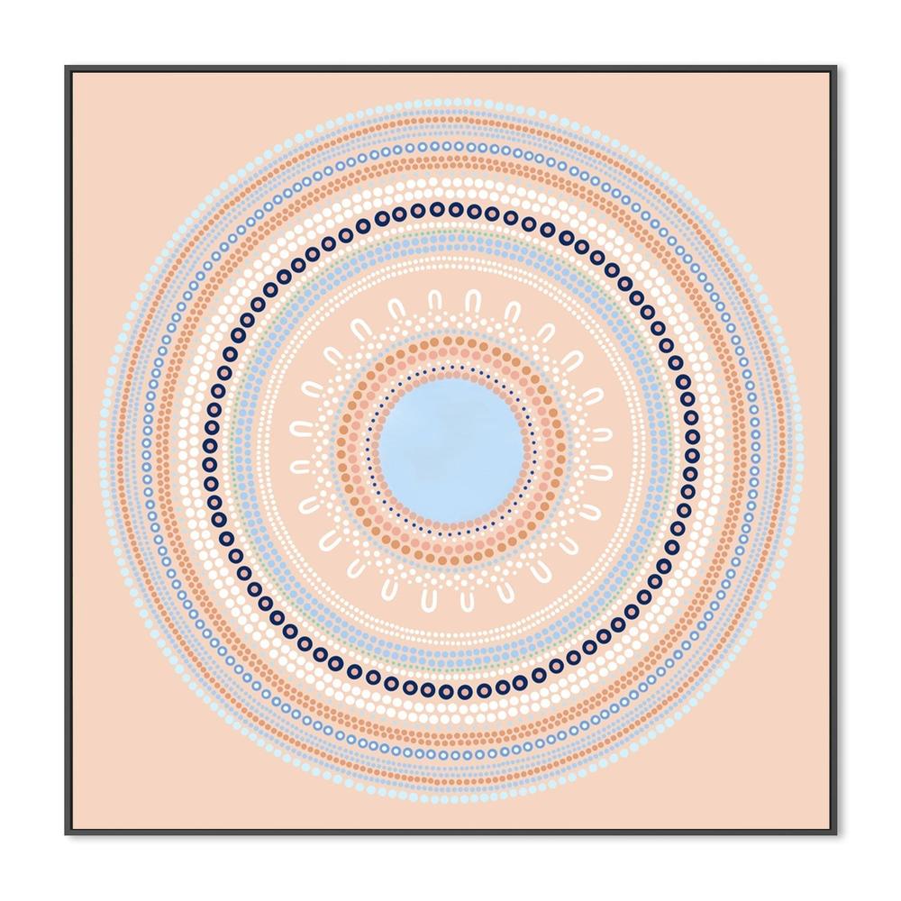 wall-art-print-canvas-poster-framed-Yarning Circle Gathering, Blue, Style B-by-Sherri Cummins-Gioia Wall Art