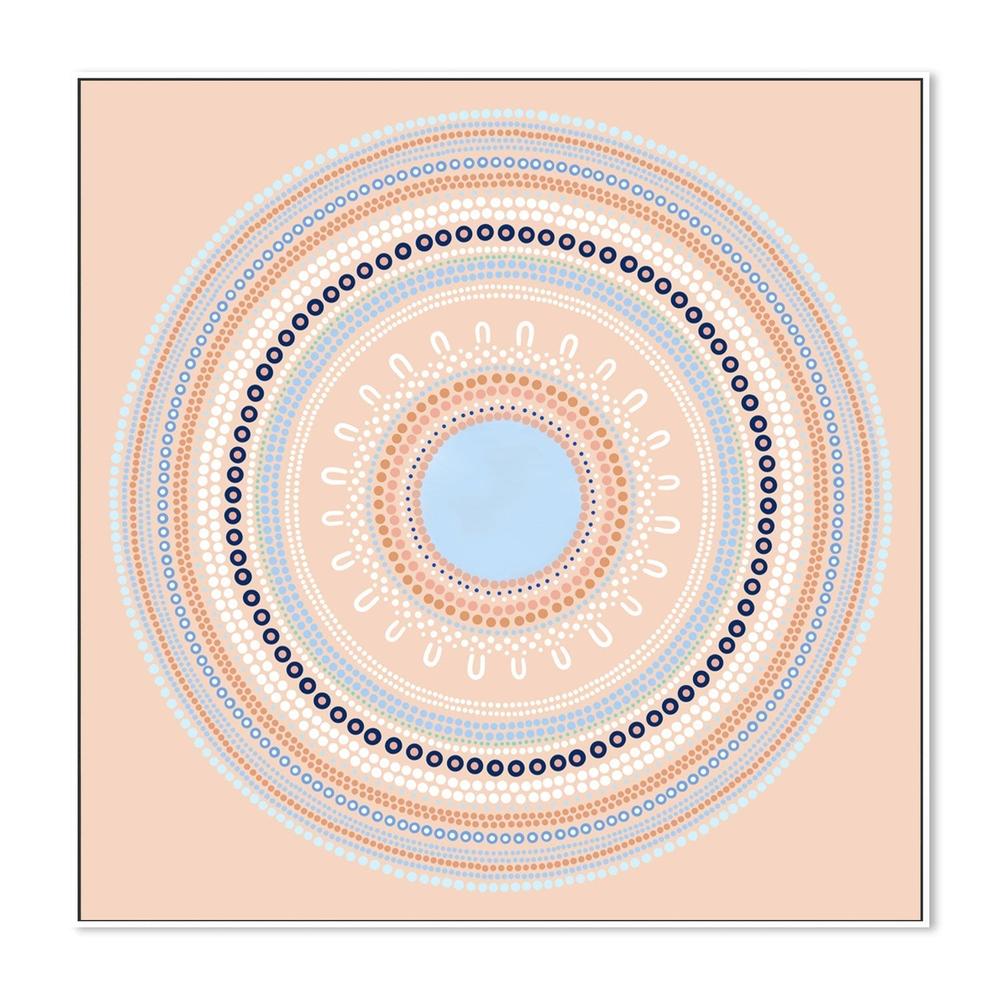wall-art-print-canvas-poster-framed-Yarning Circle Gathering, Blue, Style B-by-Sherri Cummins-Gioia Wall Art
