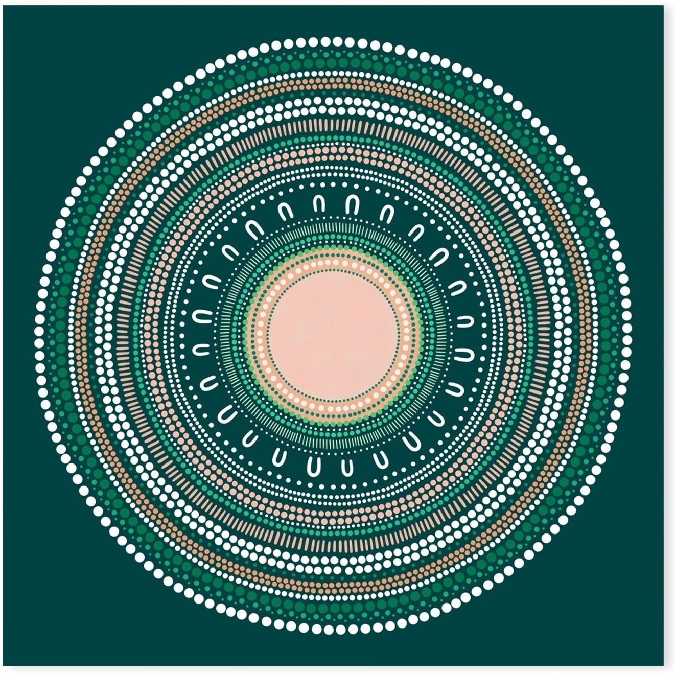 wall-art-print-canvas-poster-framed-Yarning Circle Gathering, Green, Style A-by-Sherri Cummins-Gioia Wall Art