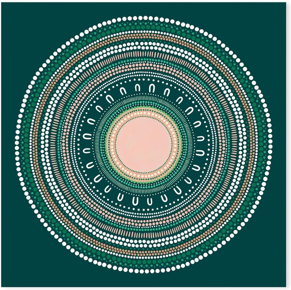 wall-art-print-canvas-poster-framed-Yarning Circle Gathering, Green, Style A-by-Sherri Cummins-Gioia Wall Art