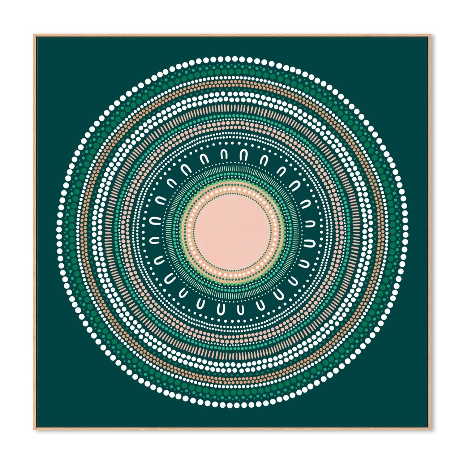 wall-art-print-canvas-poster-framed-Yarning Circle Gathering, Green, Style A-by-Sherri Cummins-Gioia Wall Art