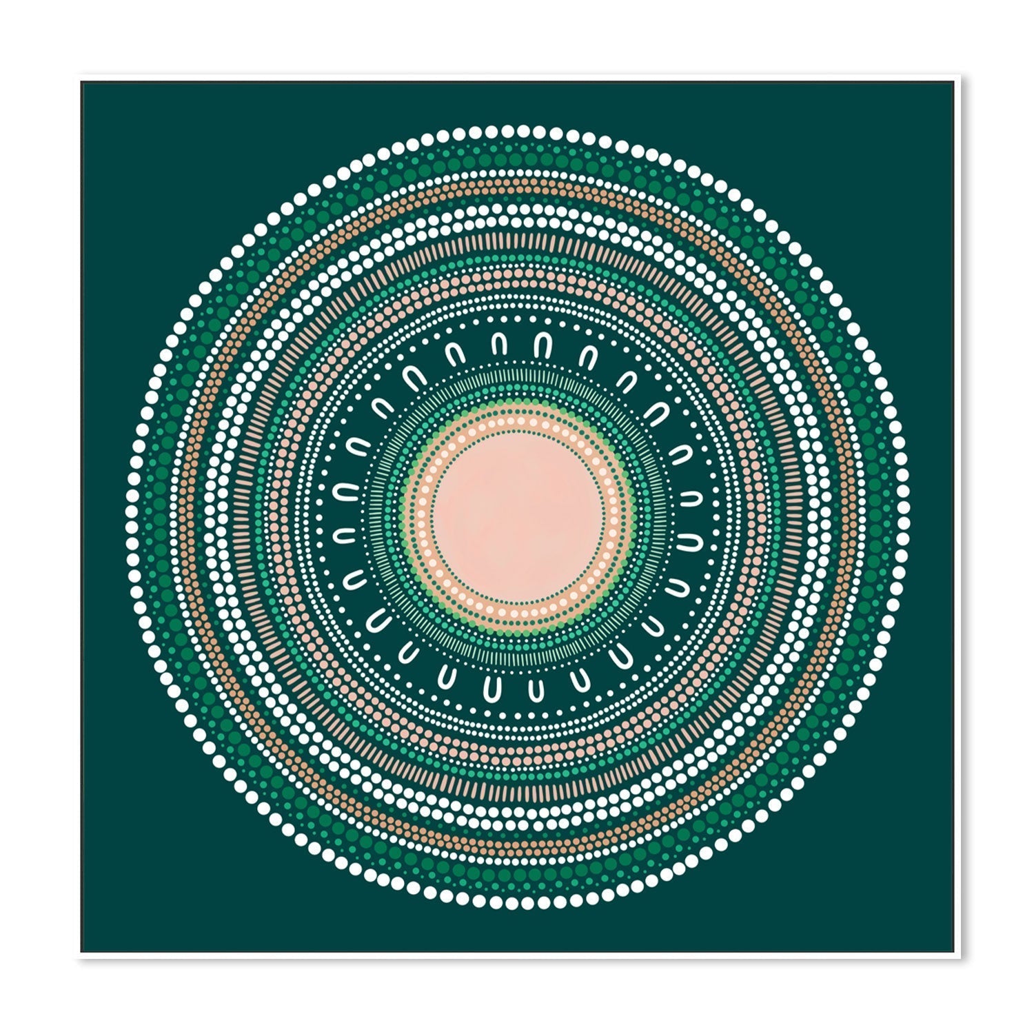 wall-art-print-canvas-poster-framed-Yarning Circle Gathering, Green, Style A-by-Sherri Cummins-Gioia Wall Art