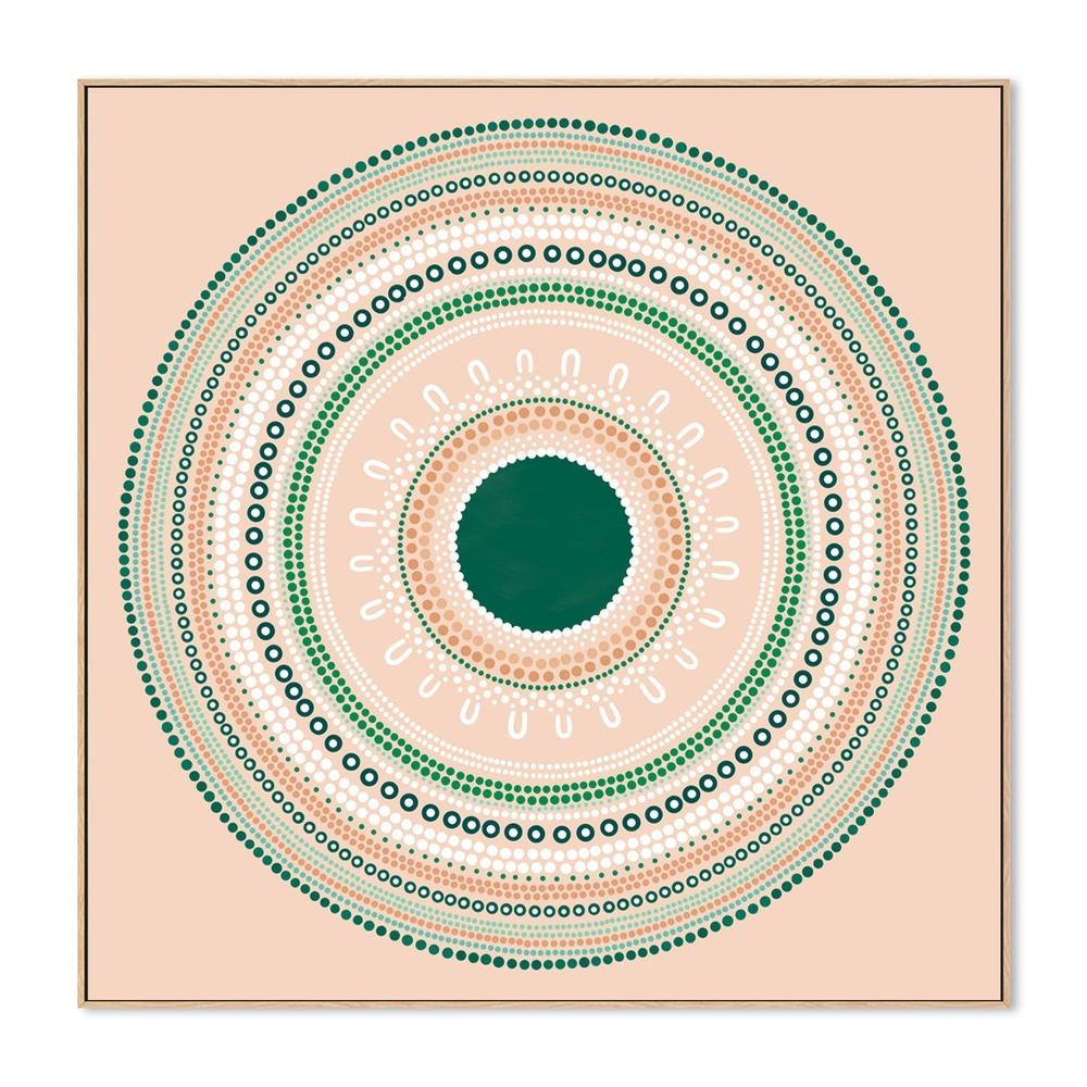 wall-art-print-canvas-poster-framed-Yarning Circle Gathering, Green, Style B-by-Sherri Cummins-Gioia Wall Art