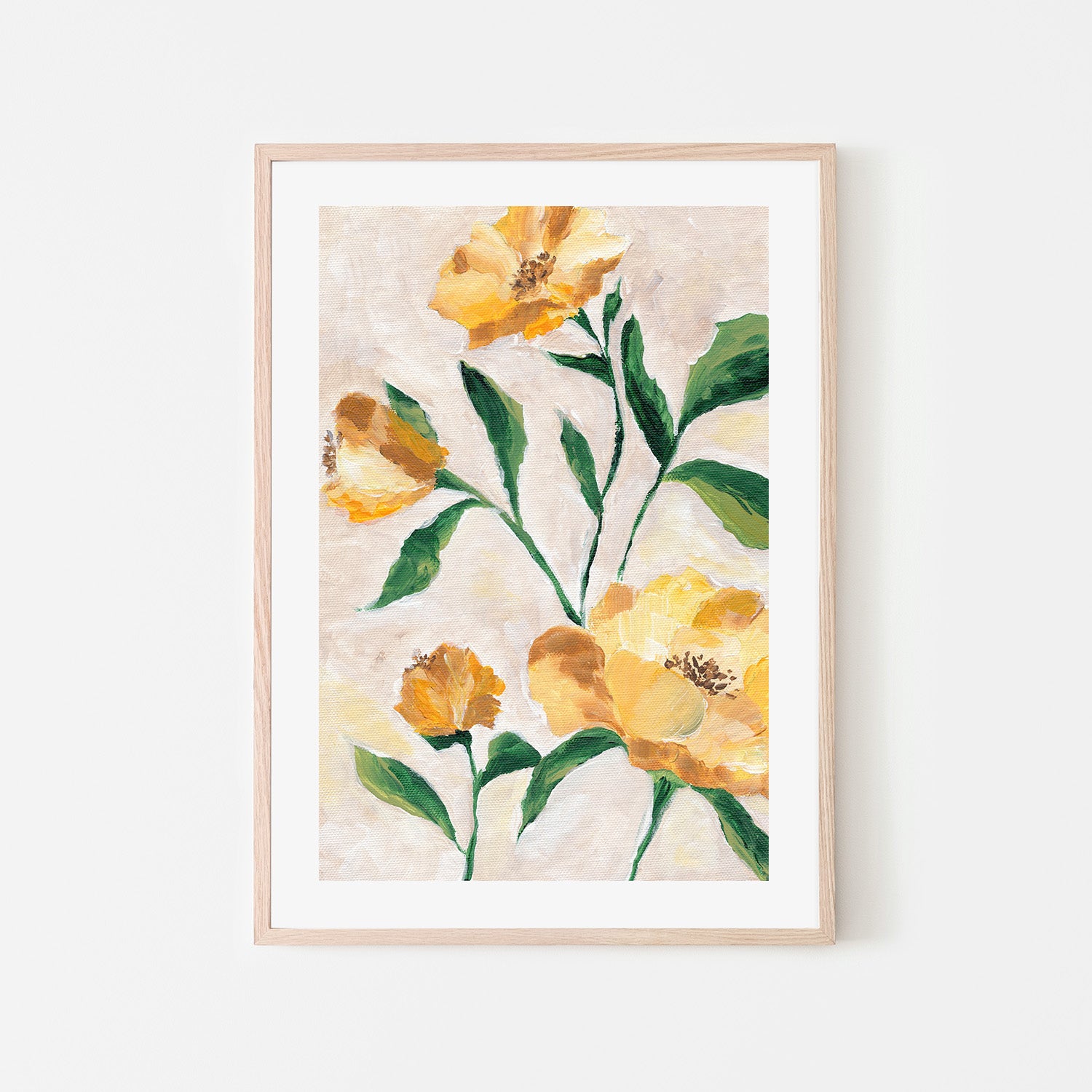 wall-art-print-canvas-poster-framed-Yellow Camellia , By Nikita Jariwala-6