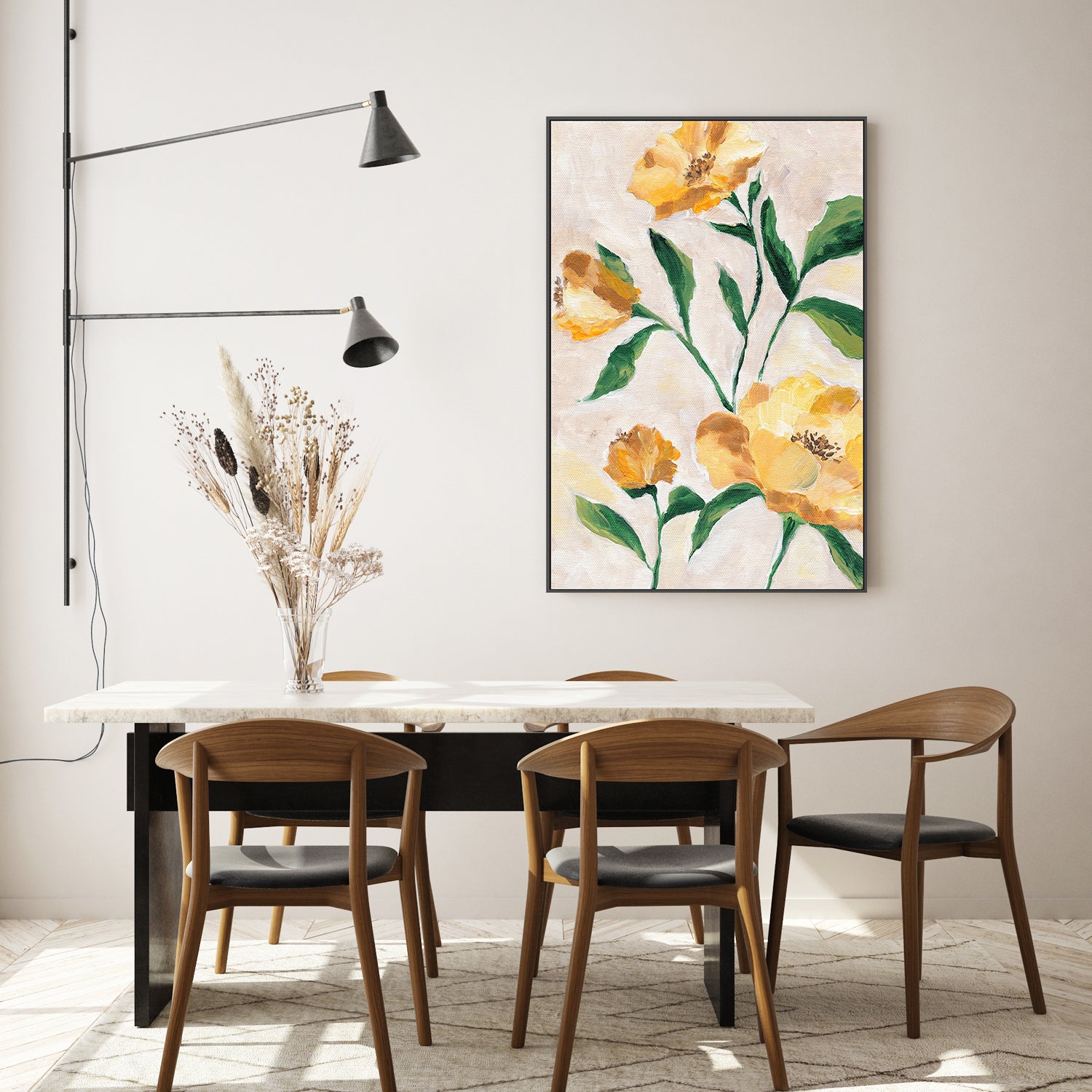 wall-art-print-canvas-poster-framed-Yellow Camellia , By Nikita Jariwala-7