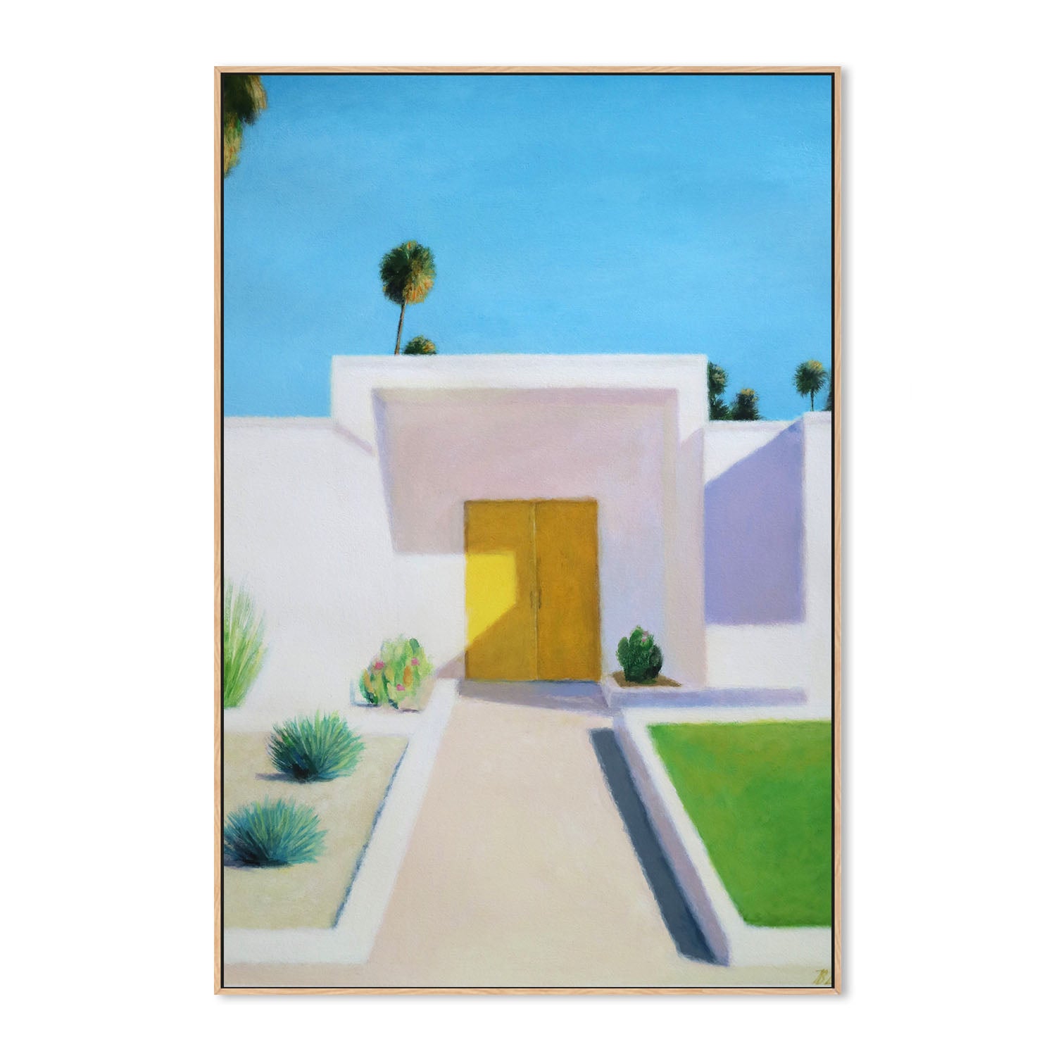 wall-art-print-canvas-poster-framed-Yellow Door , By Ieva Baklane-4