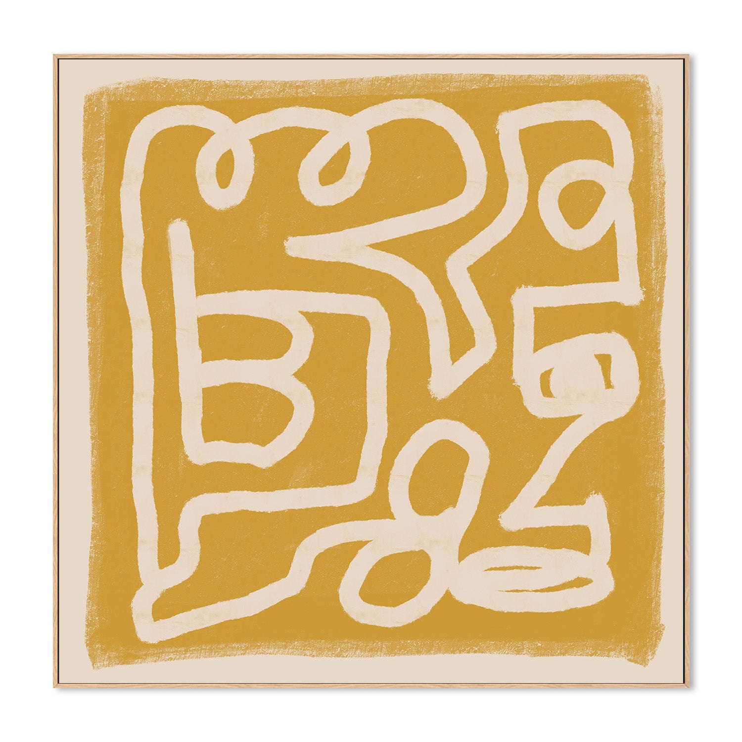 wall-art-print-canvas-poster-framed-Yellow Scribble , By Sharyn Bursic-4