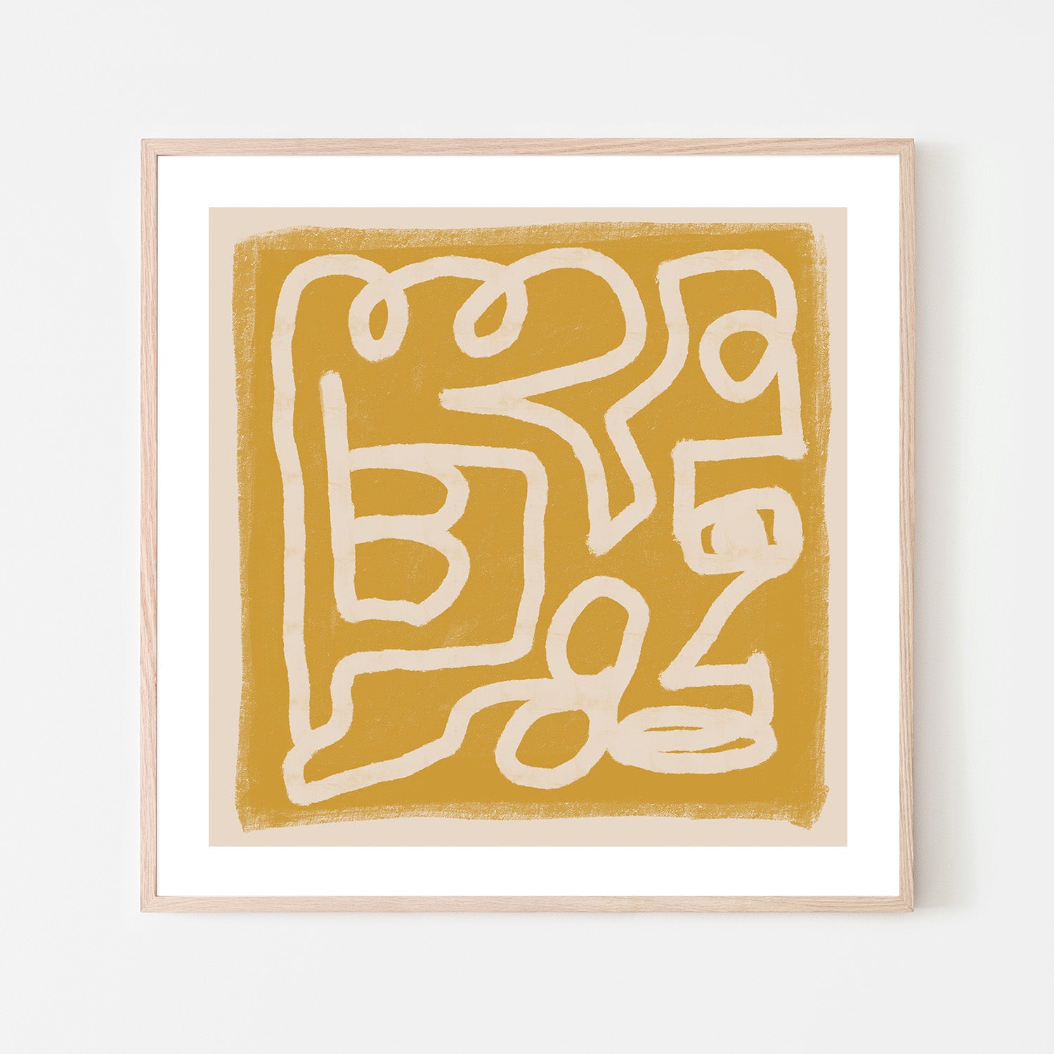 wall-art-print-canvas-poster-framed-Yellow Scribble , By Sharyn Bursic-6