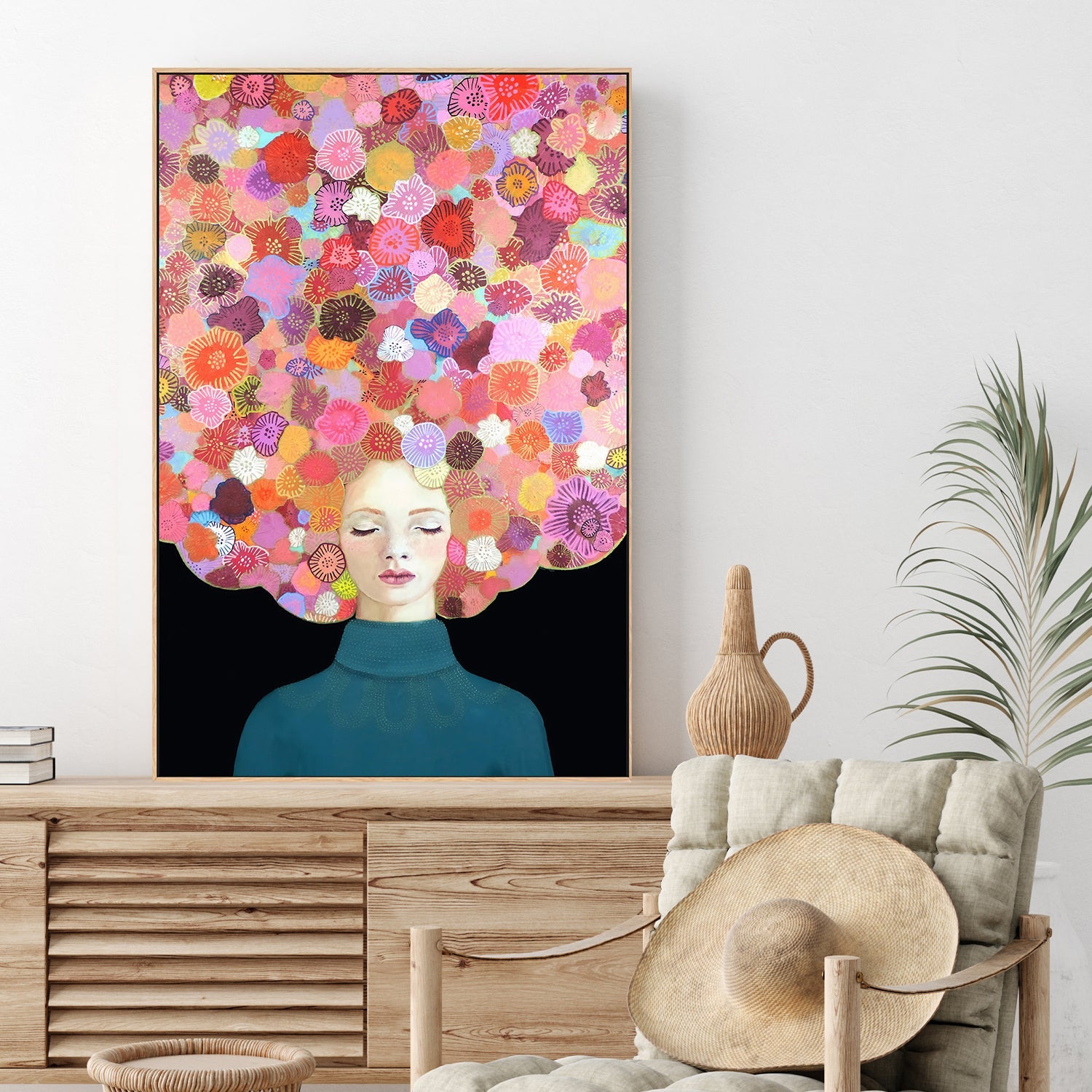 wall-art-print-canvas-poster-framed-You Make Me Flowery , By Sylvie Demers-2