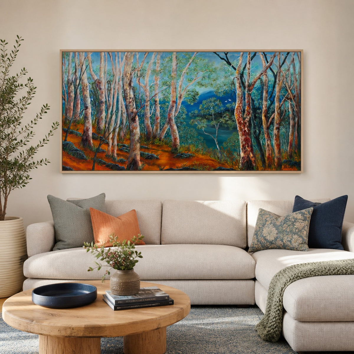Warm Forest Glow-by-Sharon DeSailly-wall-art-print-canvas-poster-framed-Gioia