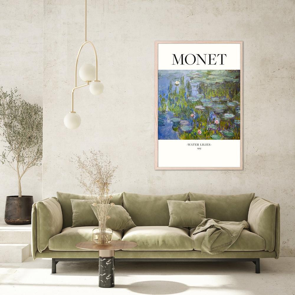 Water Lilies 1915-by-Claude Monet-wall-art-print-canvas-poster-framed-Gioia
