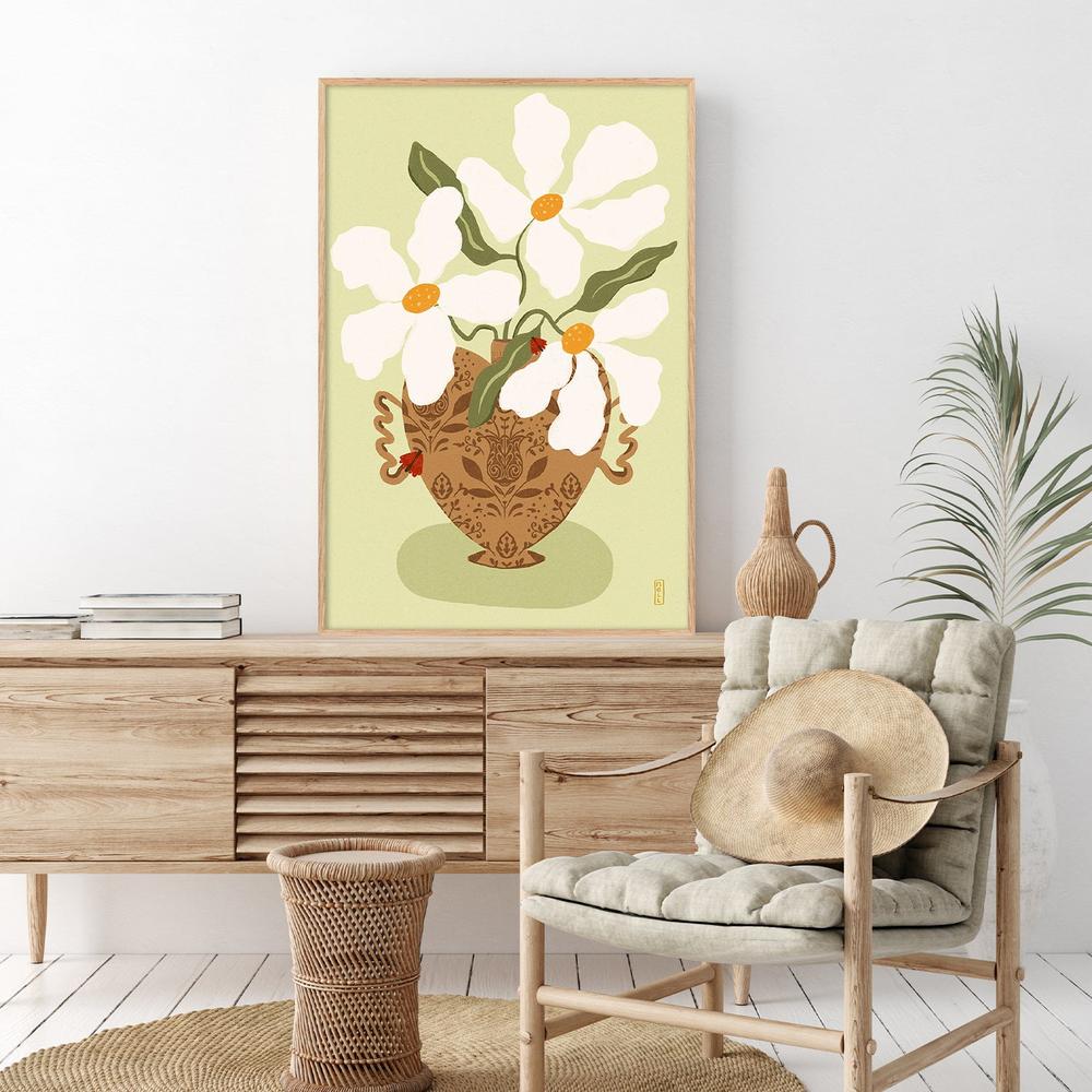 Whimsical Floral Heart-by-Dirkie Nell-wall-art-print-canvas-poster-framed-Gioia