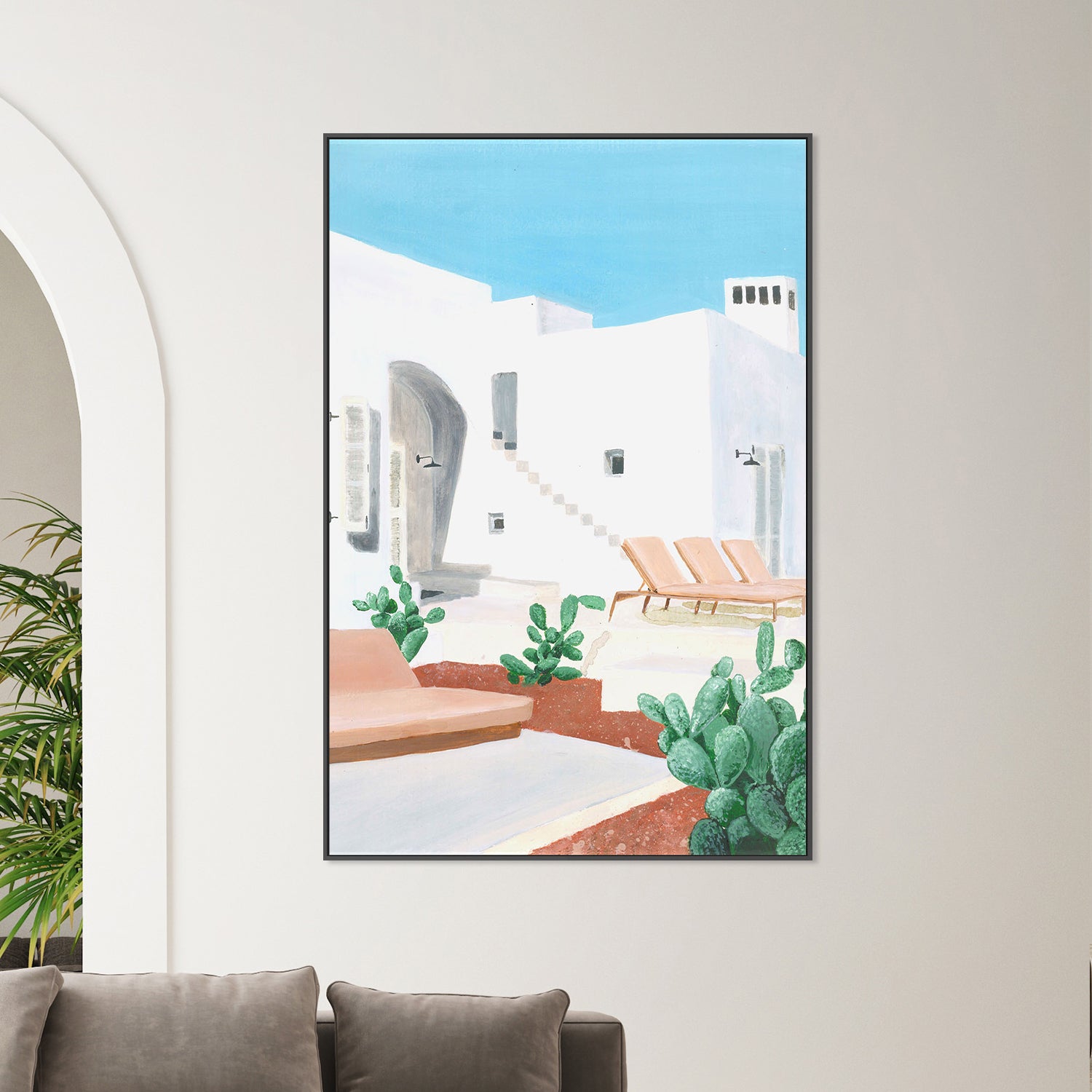 White Desert Retreat-by-marina dorgan-wall-art-print-canvas-poster-framed-Gioia