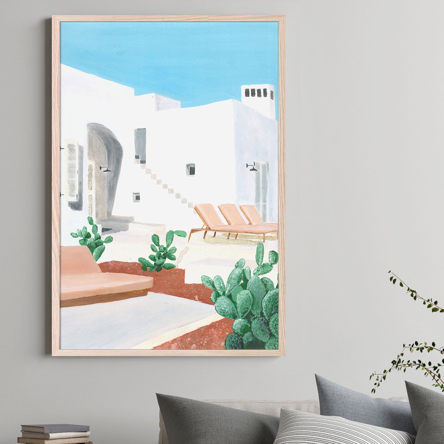 White Desert Retreat-by-marina dorgan-wall-art-print-canvas-poster-framed-Gioia