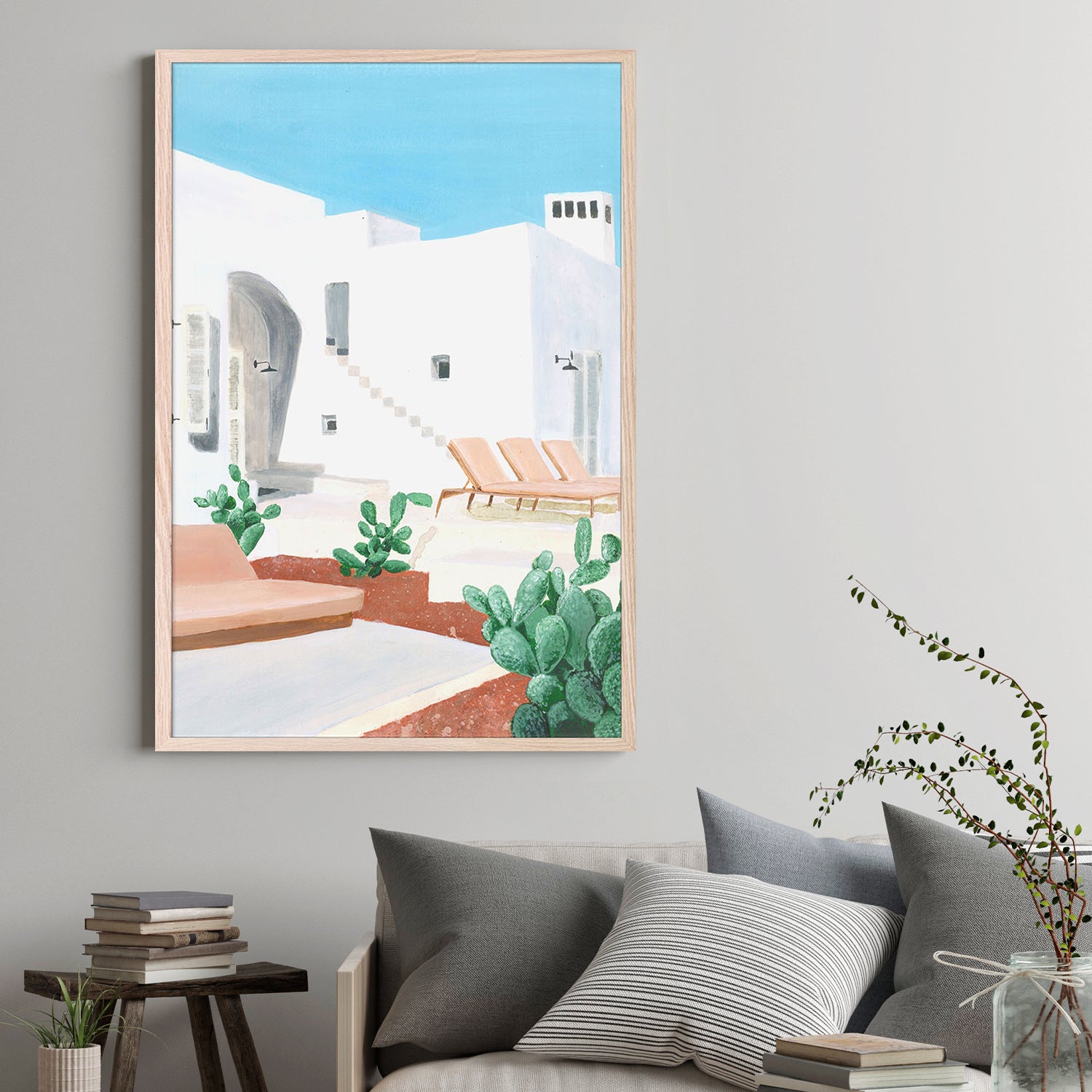 White Desert Retreat-by-marina dorgan-wall-art-print-canvas-poster-framed-Gioia
