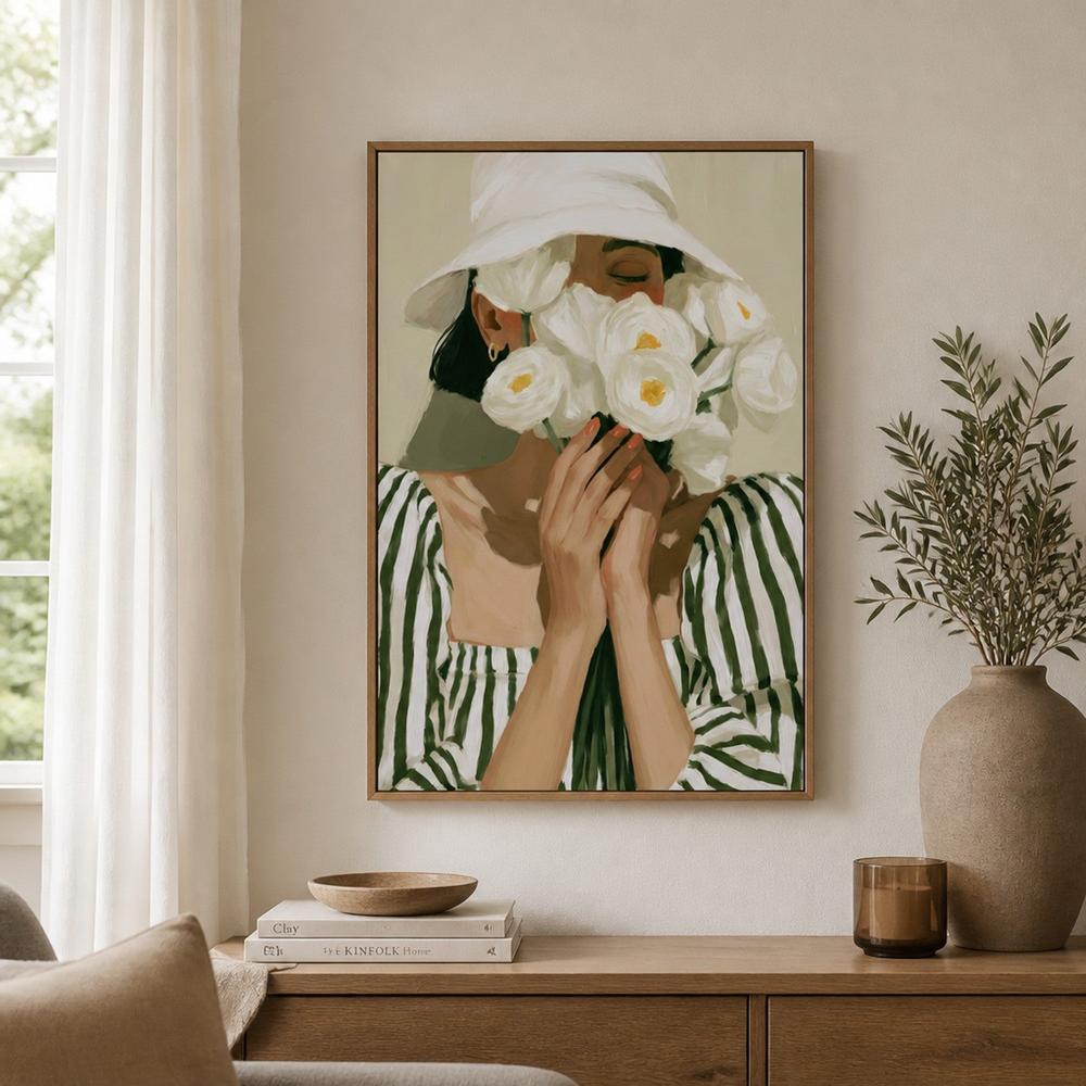 White Hat Ranunculus-by-Stephanie Jeuffroy-wall-art-print-canvas-poster-framed-Gioia