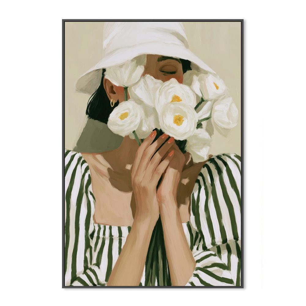 White Hat Ranunculus-by-Stephanie Jeuffroy-wall-art-print-canvas-poster-framed-Gioia