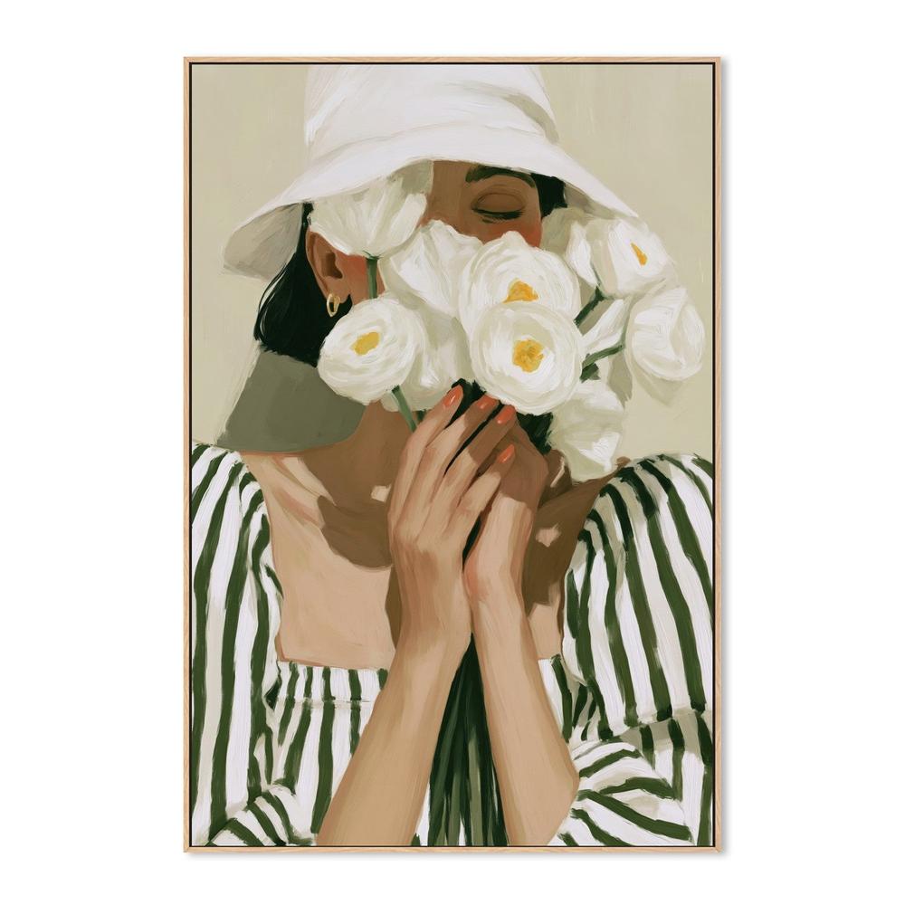White Hat Ranunculus-by-Stephanie Jeuffroy-wall-art-print-canvas-poster-framed-Gioia