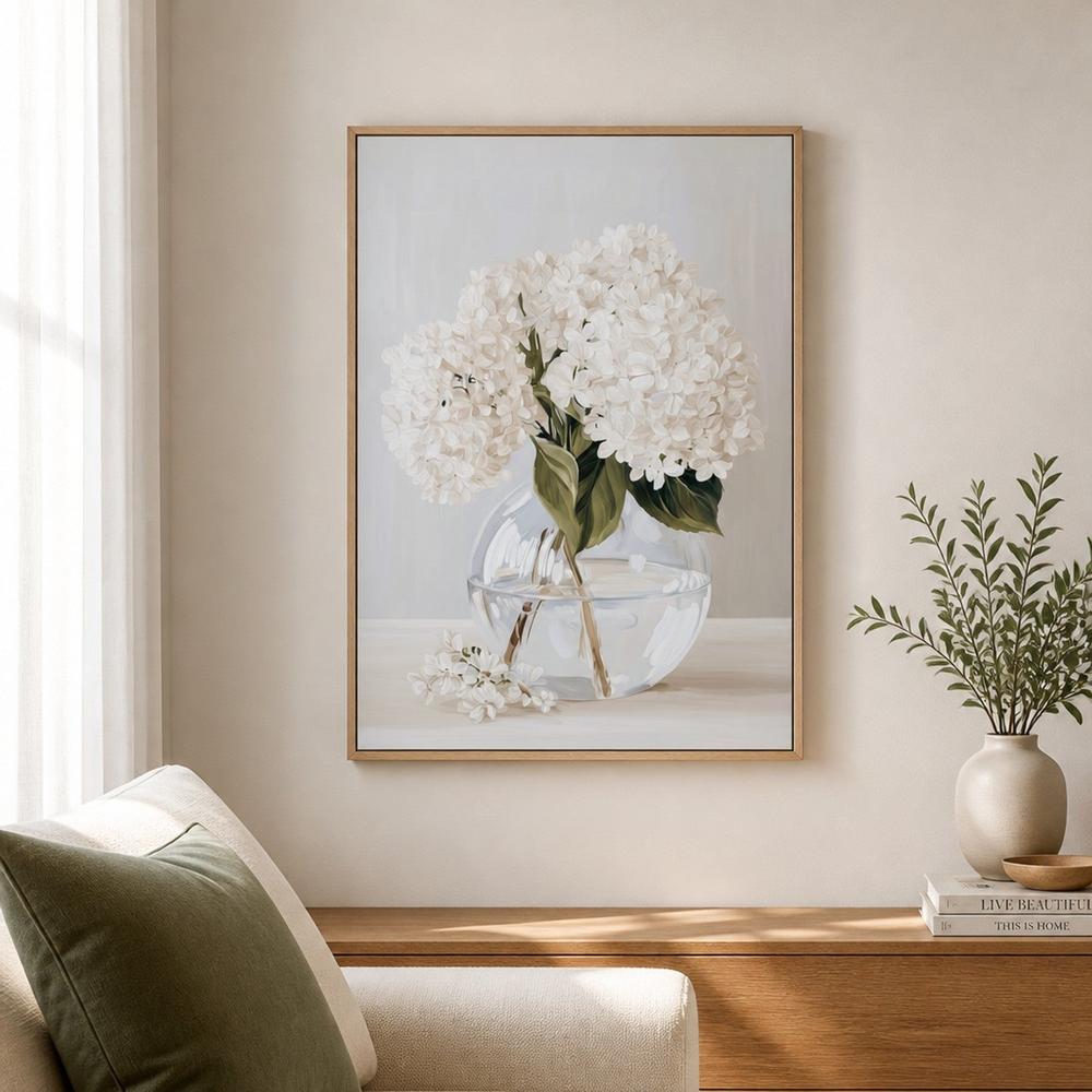 White Hydrangeas Vase-by-Stephanie Jeuffroy-wall-art-print-canvas-poster-framed-Gioia