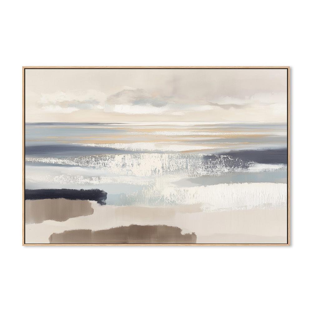 Wide Horizon Beach Abstract-by-Chromatic Storm Studio-wall-art-print-canvas-poster-framed-Gioia