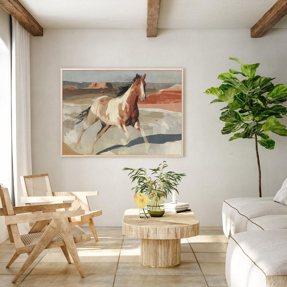 Wild Horse Across the Plains-by-Jordão de Abreu-wall-art-print-canvas-poster-framed-Gioia