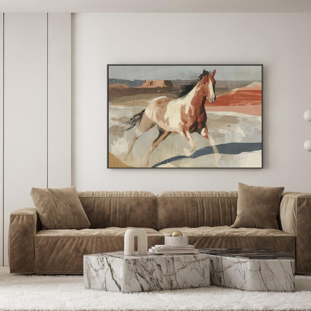 Wild Horse Across the Plains-by-Jordão de Abreu-wall-art-print-canvas-poster-framed-Gioia