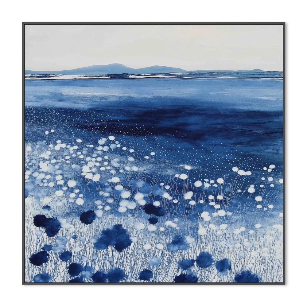 Wildflowers And Distant Mountains-by-Chromatic Storm Studio-wall-art-print-canvas-poster-framed-Gioia