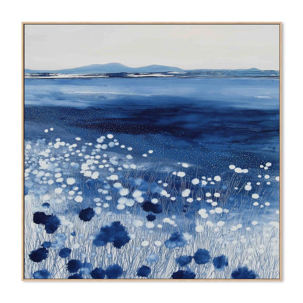 Wildflowers And Distant Mountains-by-Chromatic Storm Studio-wall-art-print-canvas-poster-framed-Gioia
